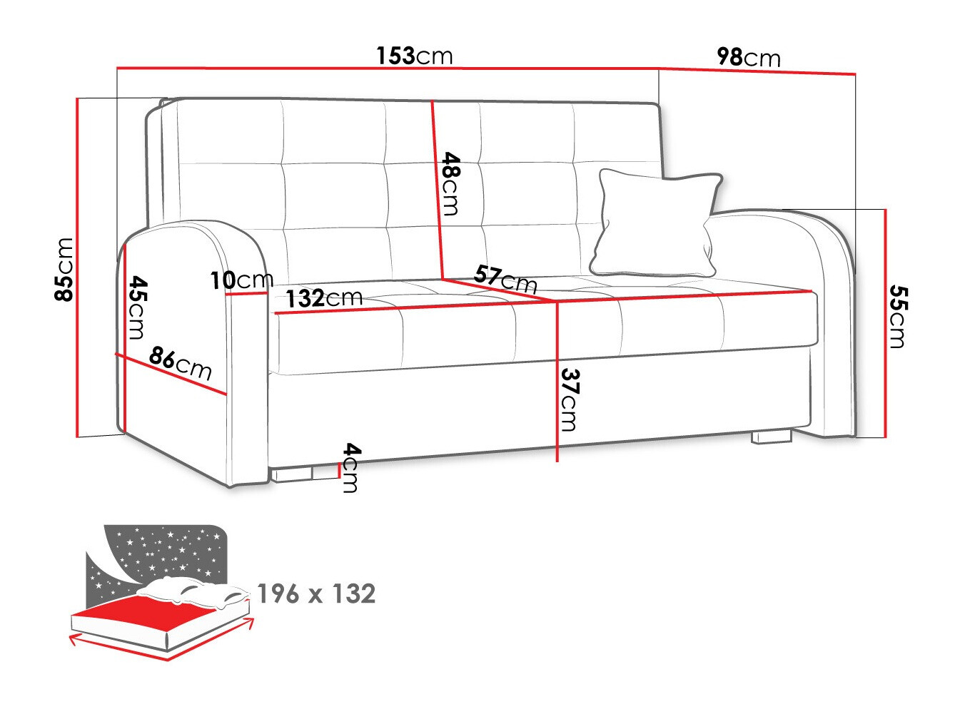 Sovesofa Silona III (Aragon 14)