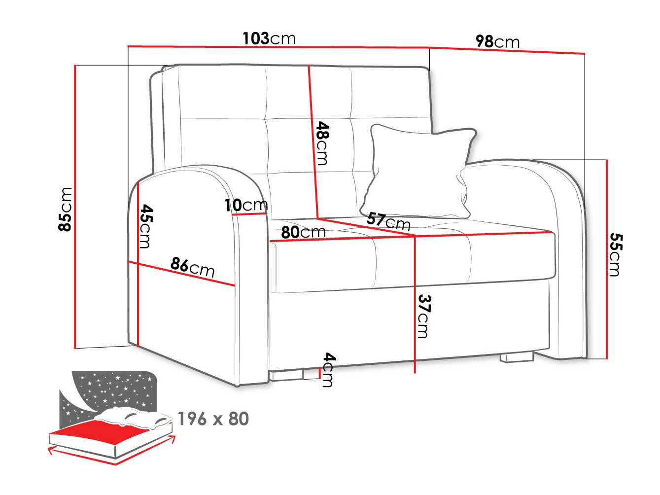 Lænestol Columbus 114 (Aragon 20)