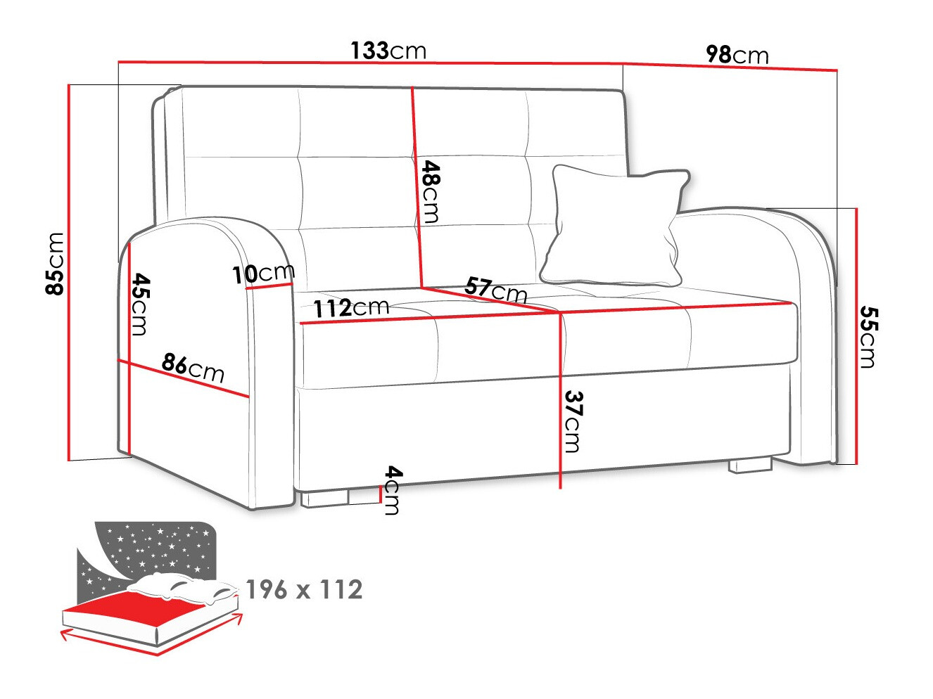 Sovesofa Silona II (Aragon 03)