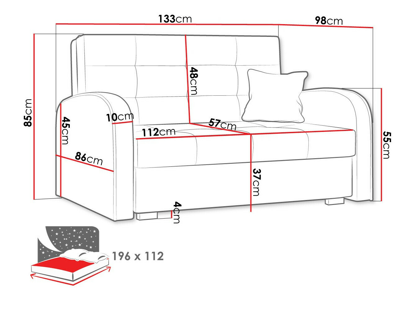 Sovesofa Silona II (Aragon 14)