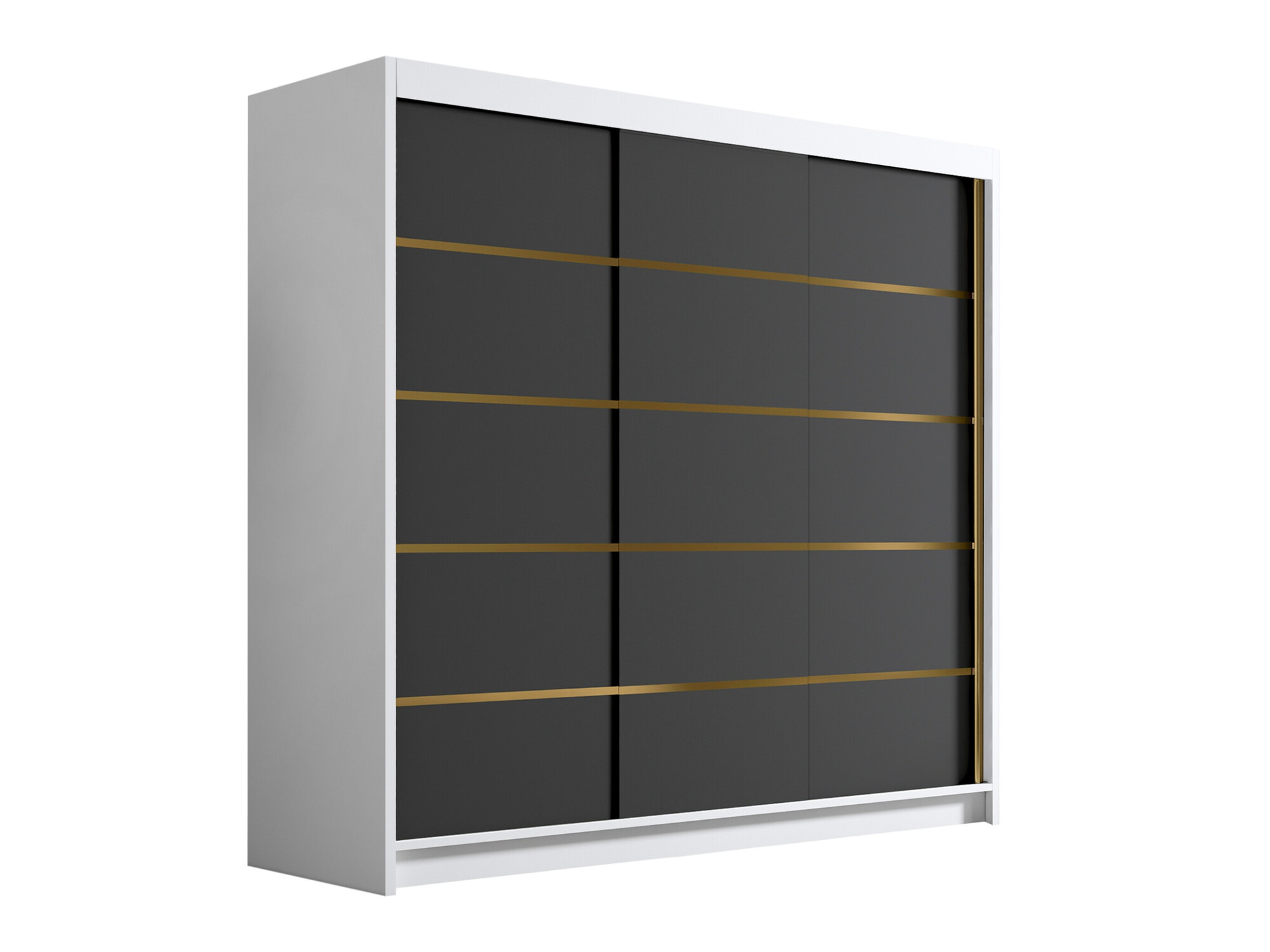 Garderobeskab Closico Plenor VI (Hvid + Sort)