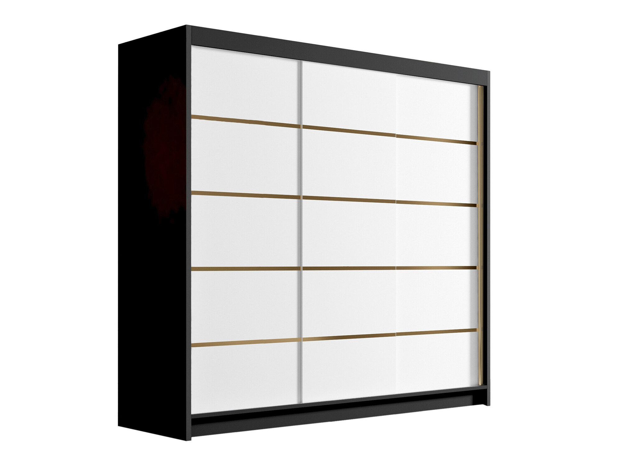 Garderobeskab Closico Plenor VI (Sort + Hvid)