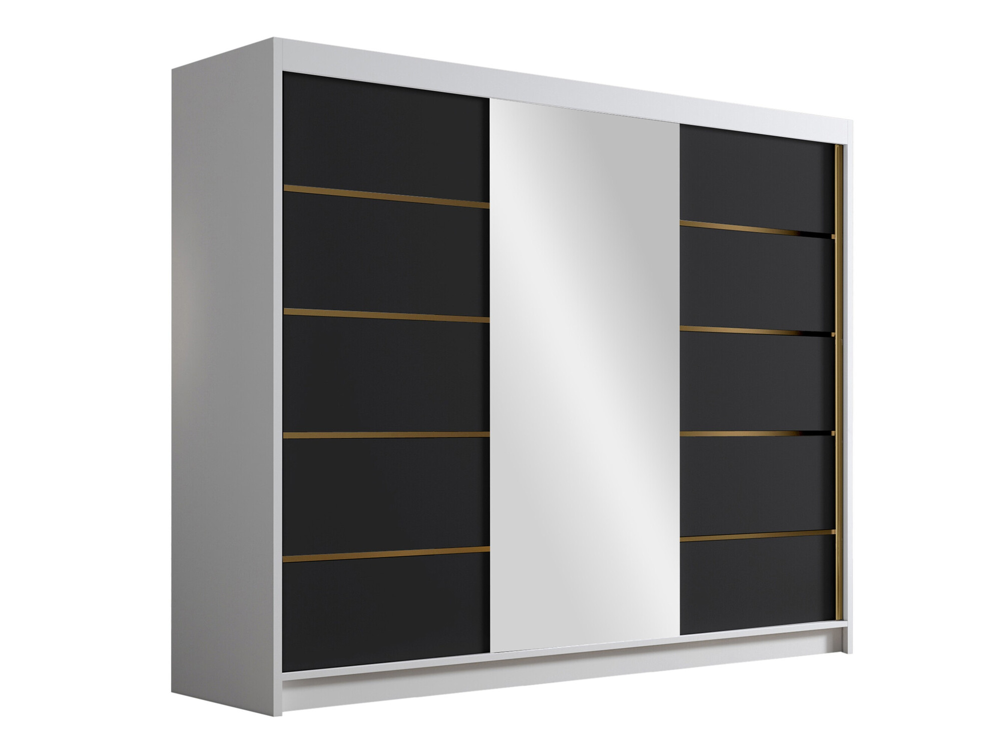 Garderobeskab Closico Veltron II (Hvid + Sort)