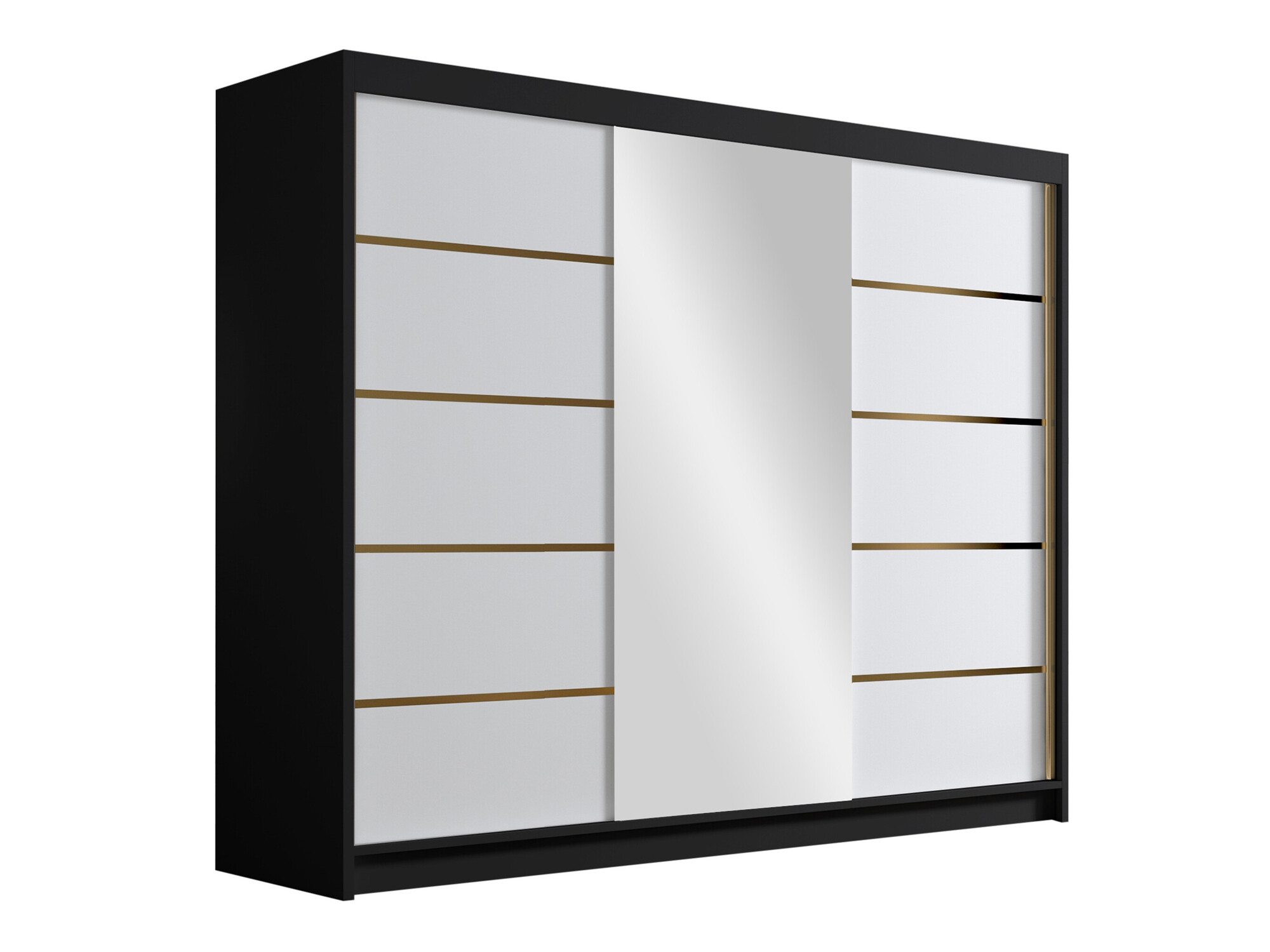 Garderobeskab Closico Veltron II (Sort + Hvid)