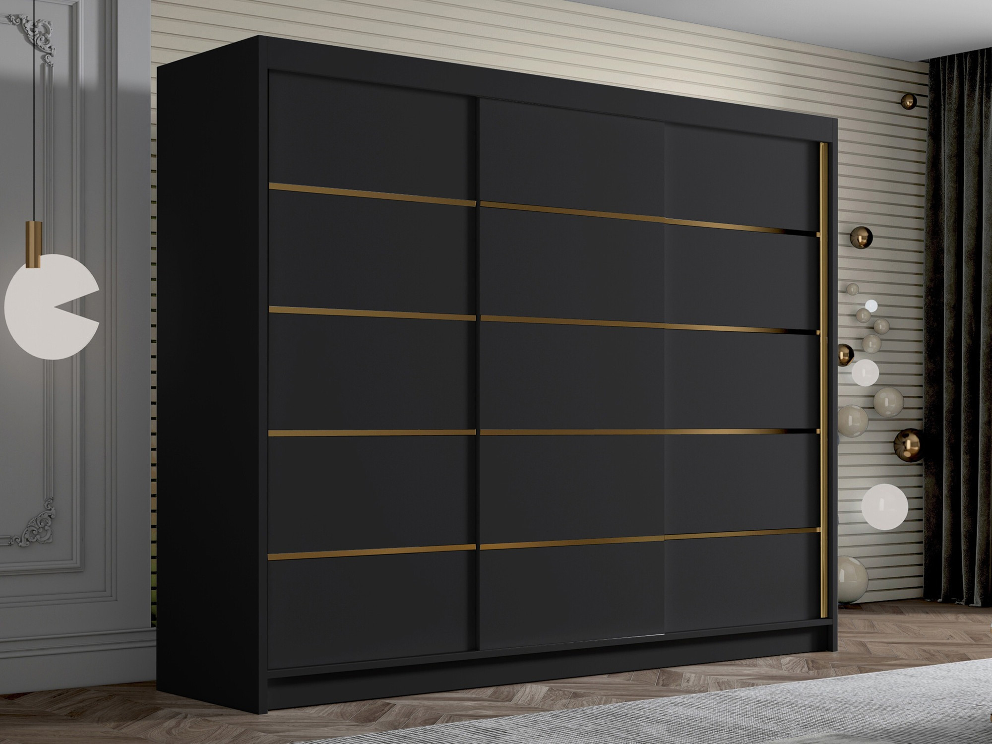 Garderobeskab Closico Veltron II (Sort)