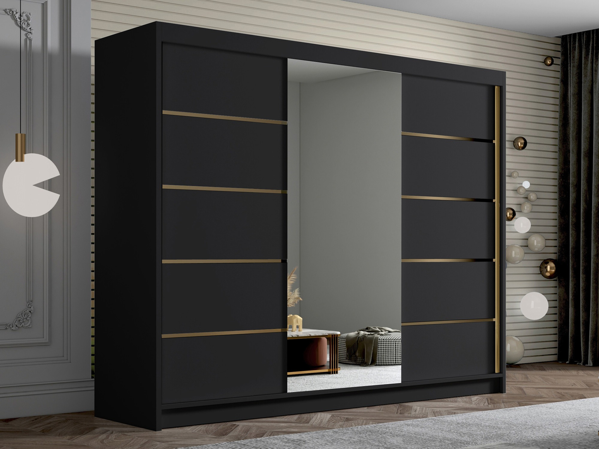 Garderobeskab Closico Veltron II (Sort)