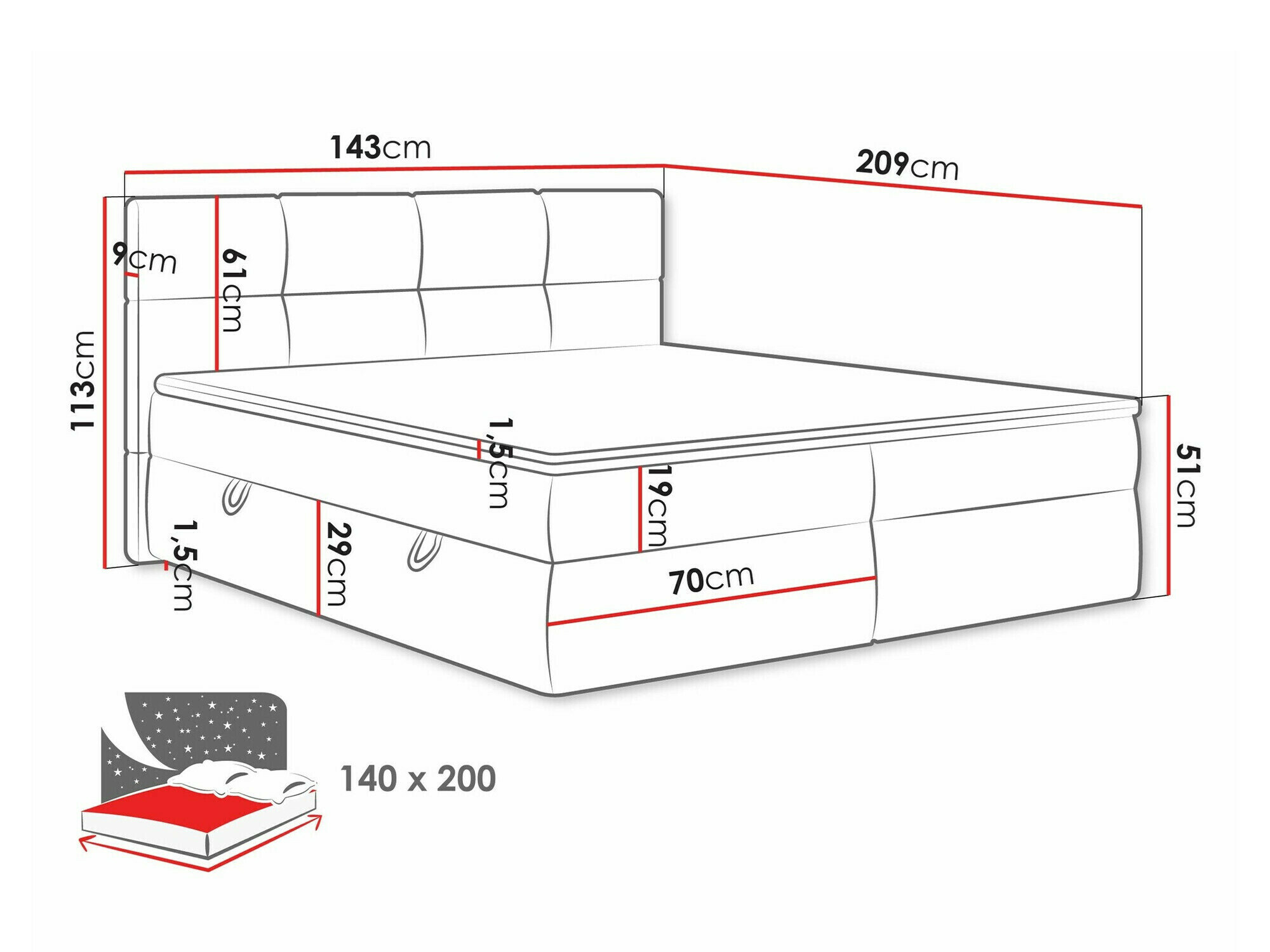 Kontinentalseng ComfiDream 187 (Curio 02)