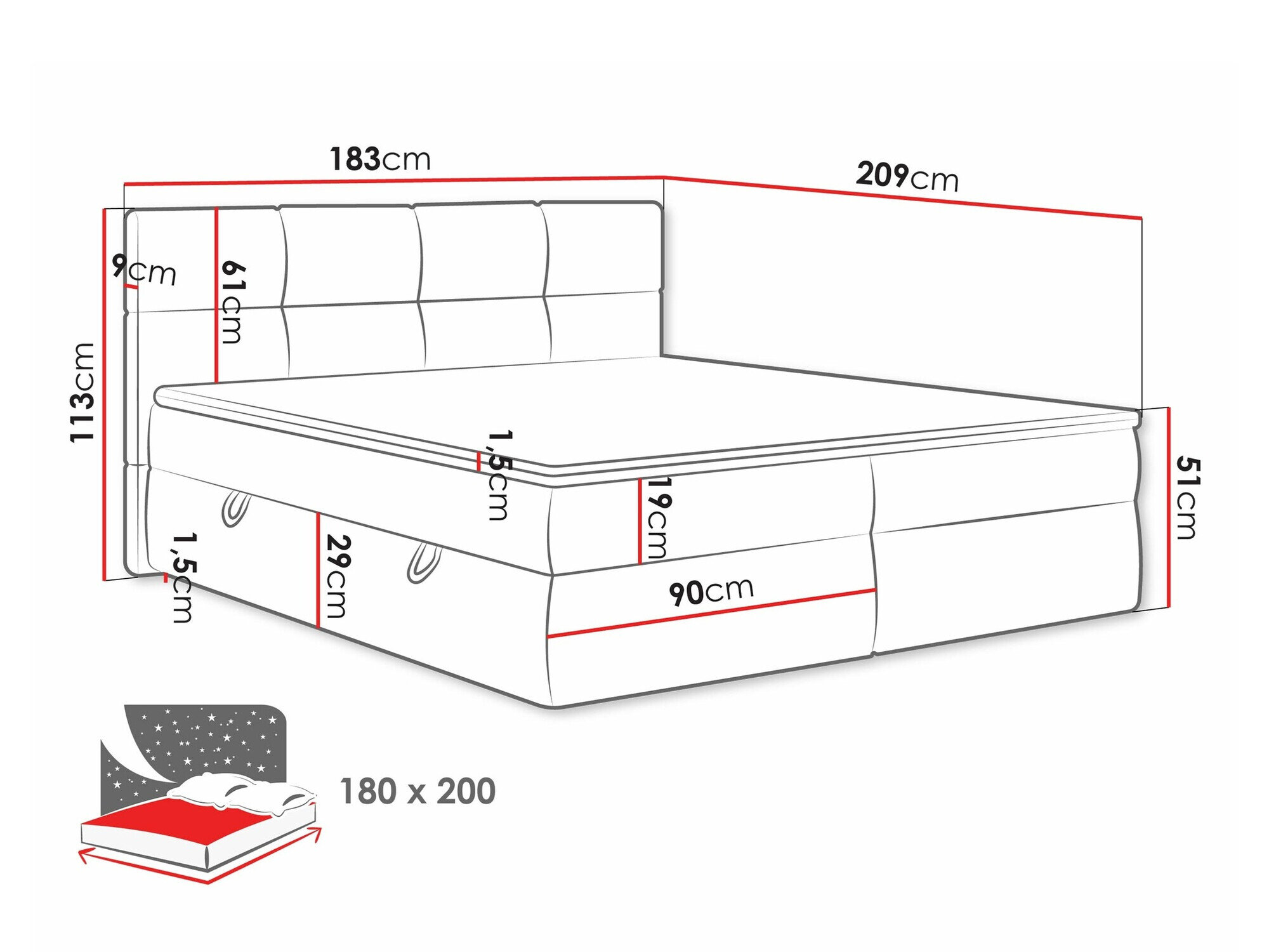 Kontinentalseng ComfiDream 187 (Curio 02)