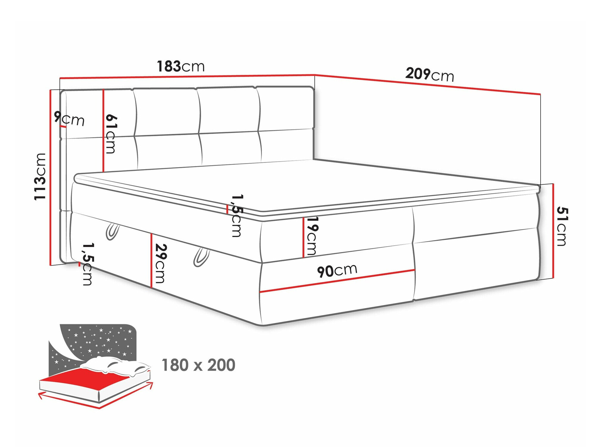 Kontinentalseng ComfiDream 187 (Curio 11)