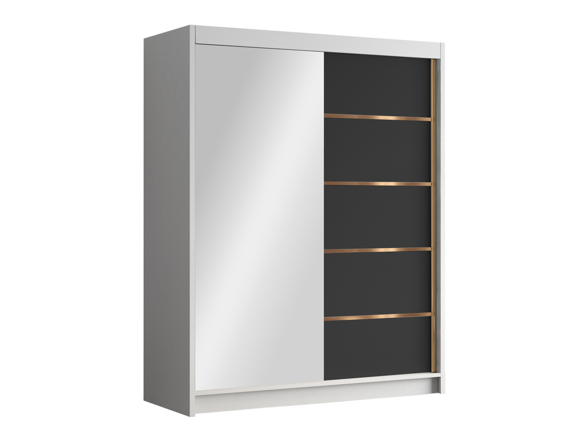 Garderobeskab Closico Capsa III (Hvid + Sort)