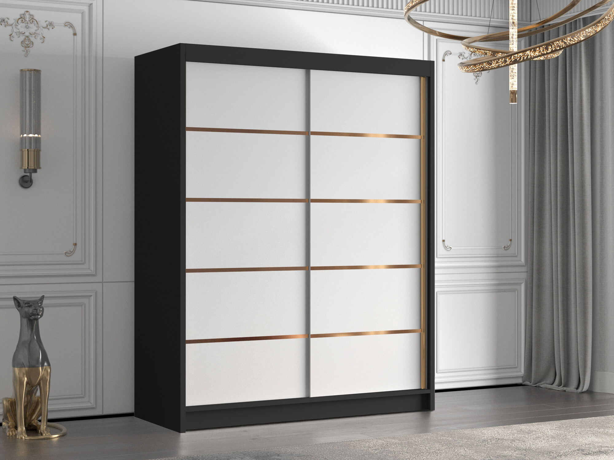 Garderobeskab Closico Capsa III (Sort +Hvid)