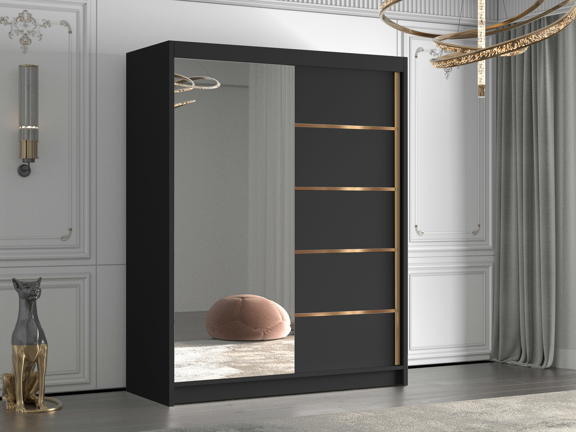 Garderobeskab Closico Capsa III (Sort)