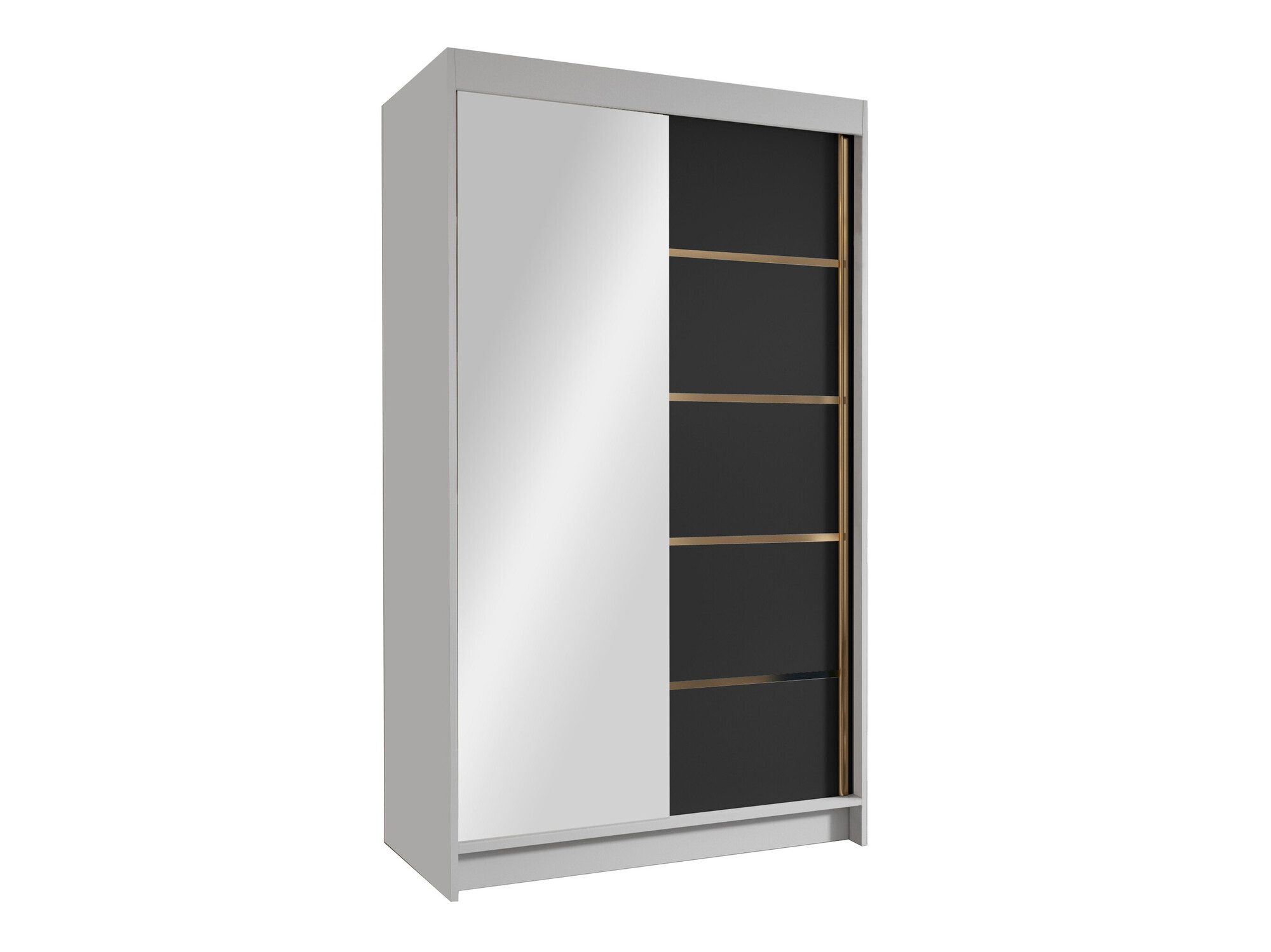 Garderobeskab Closico Corden III (Hvid + Sort)