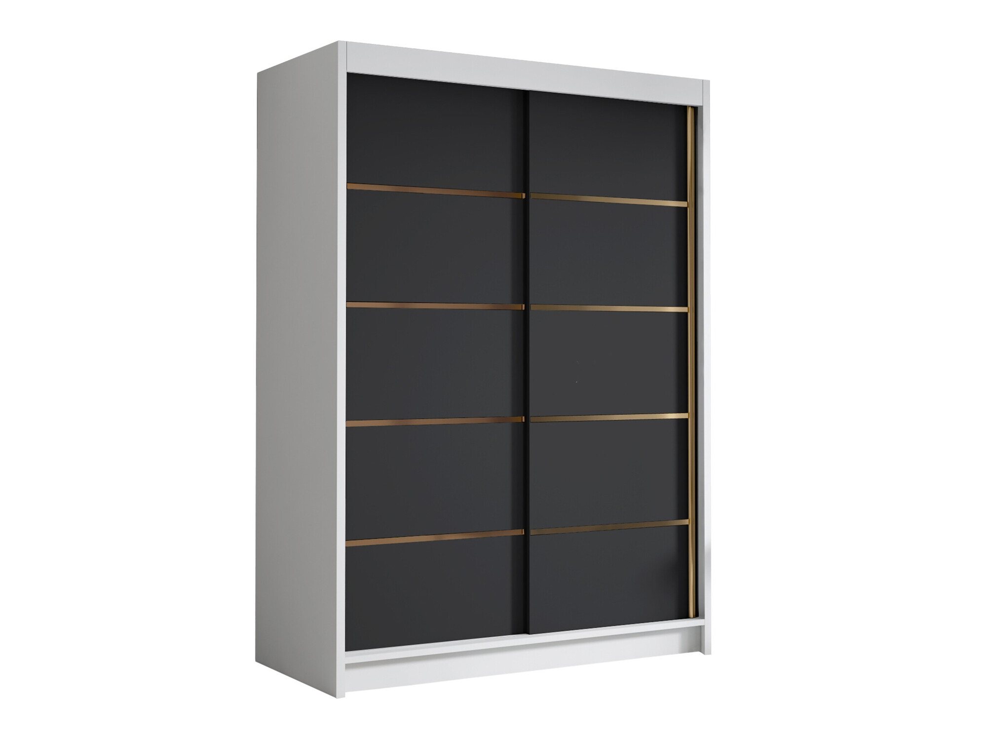 Garderobeskab Closico Fornix III (Hvid + Sort)
