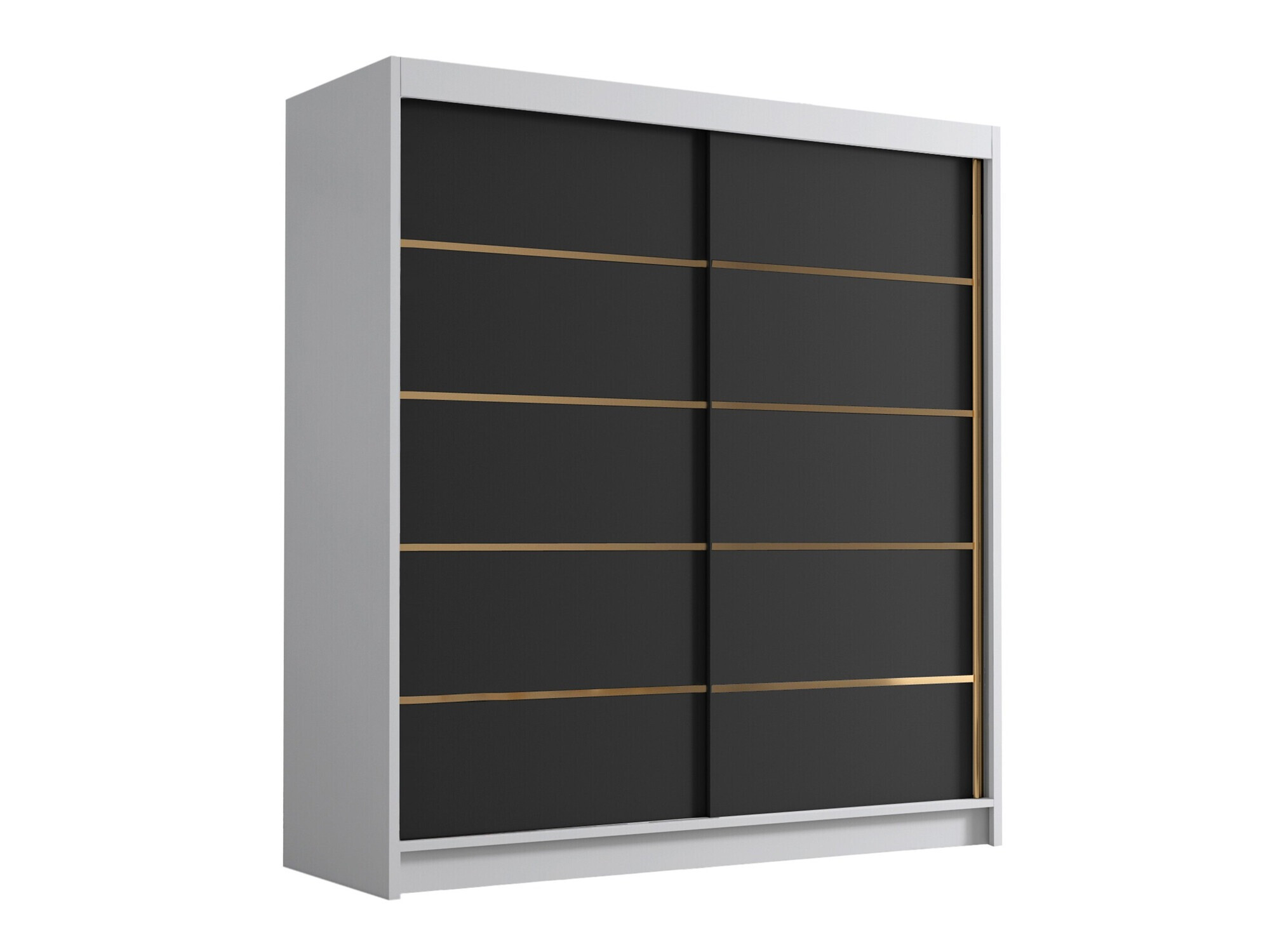 Garderobeskab Closico Vallor III (Hvid + Sort)