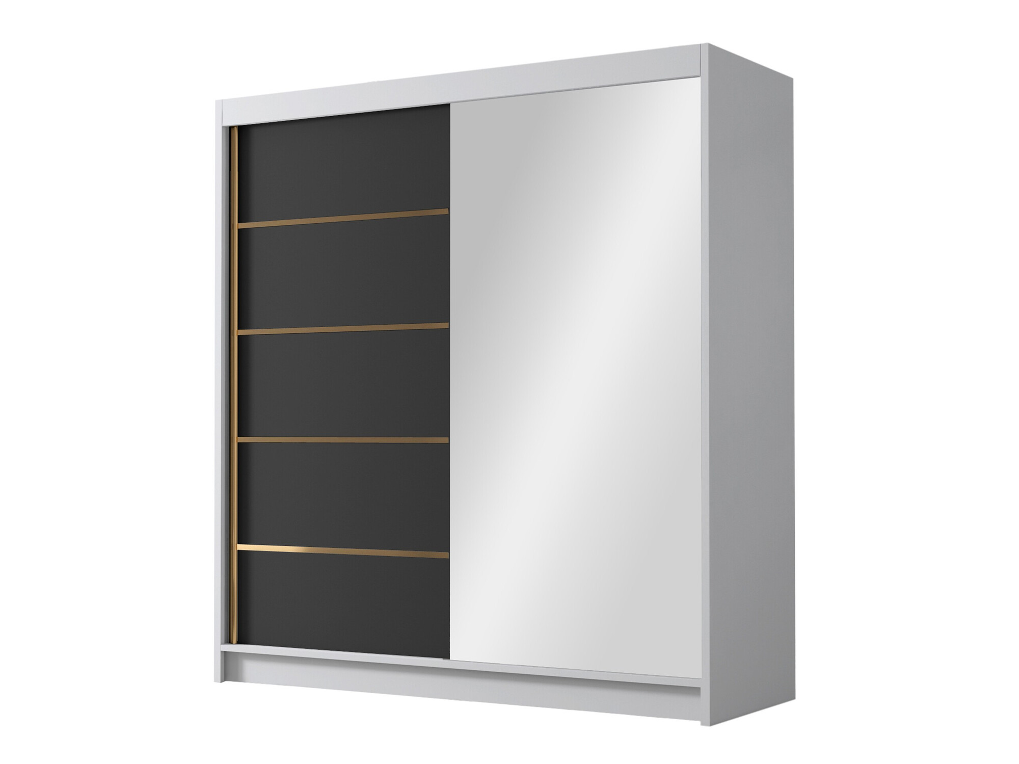 Garderobeskab Closico Vallor III (Hvid + Sort)