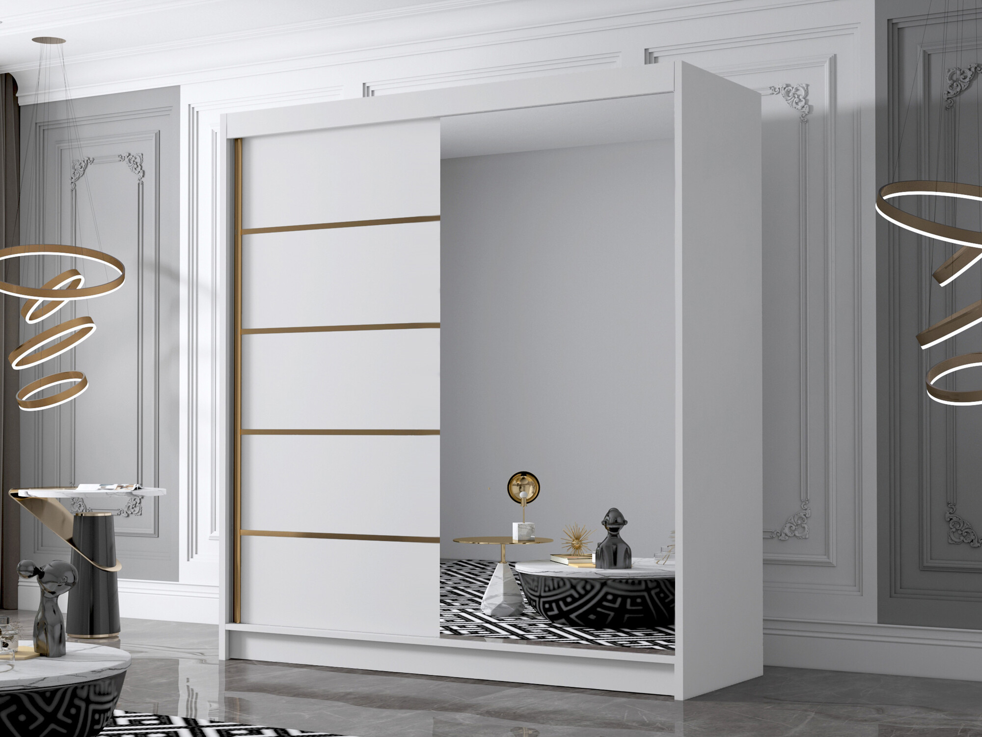 Garderobeskab Closico Vallor III (Hvid)