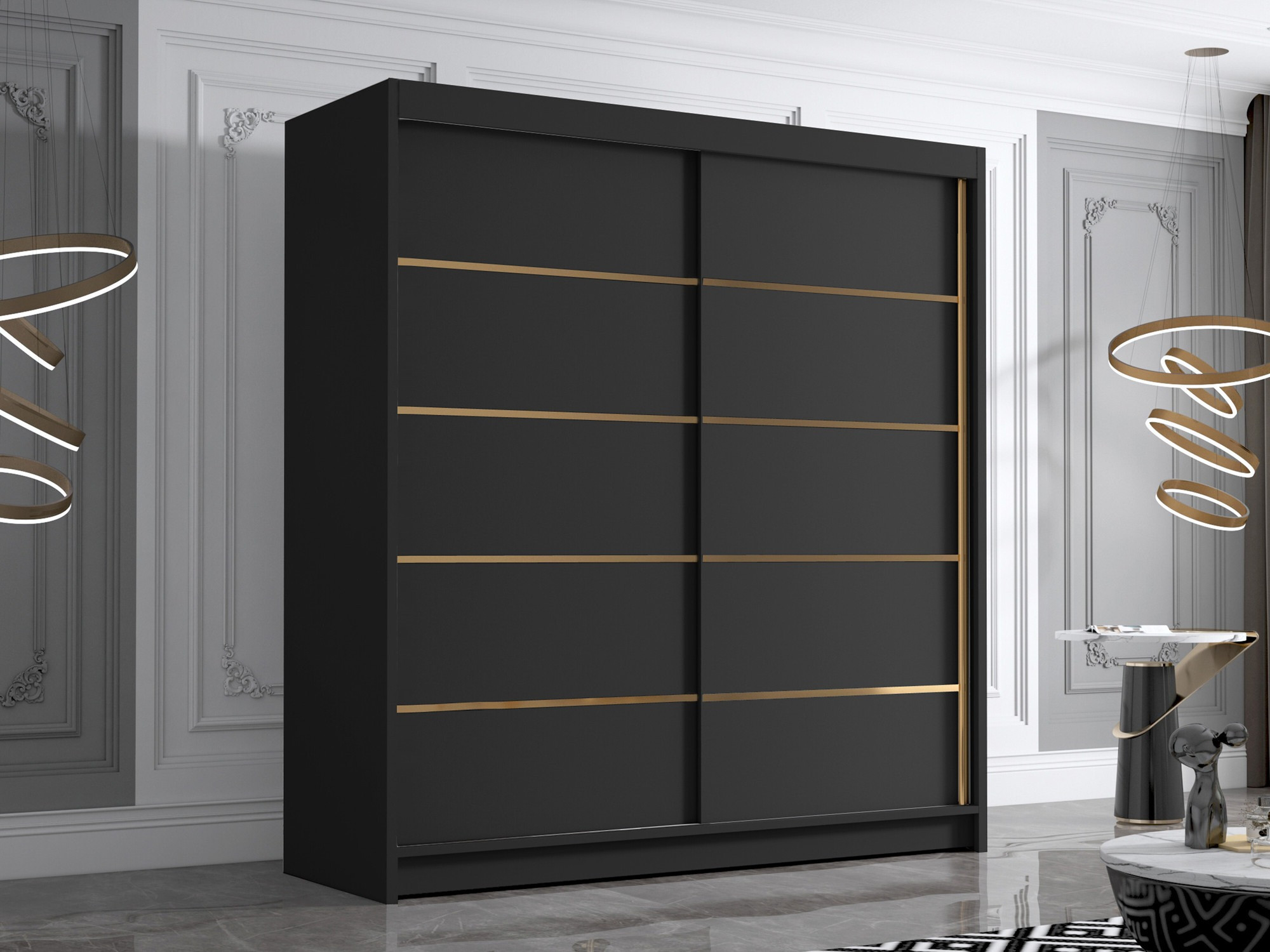 Garderobeskab Closico Vallor III (Sort)