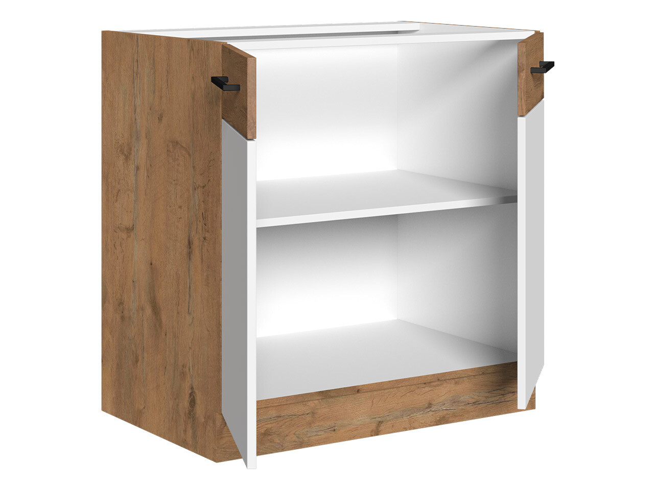 Modulskab med låger Wood White 110