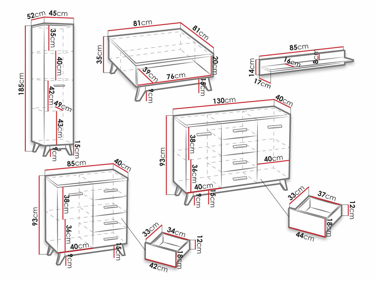 Stuemøbelsæt Sorvera 115