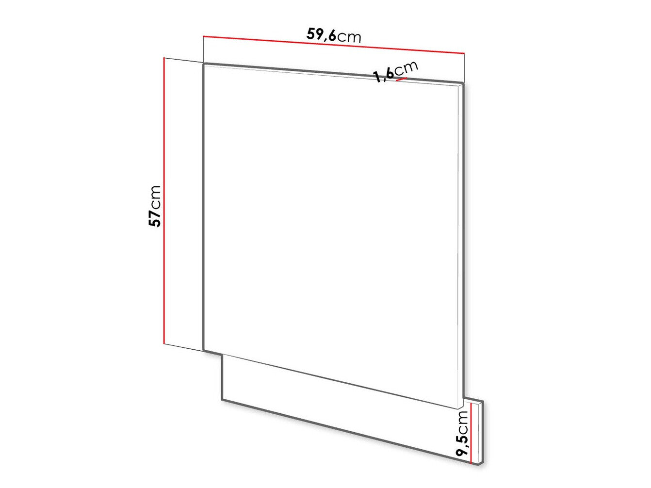 Dør til opvaskemaskine Wood Dark 116