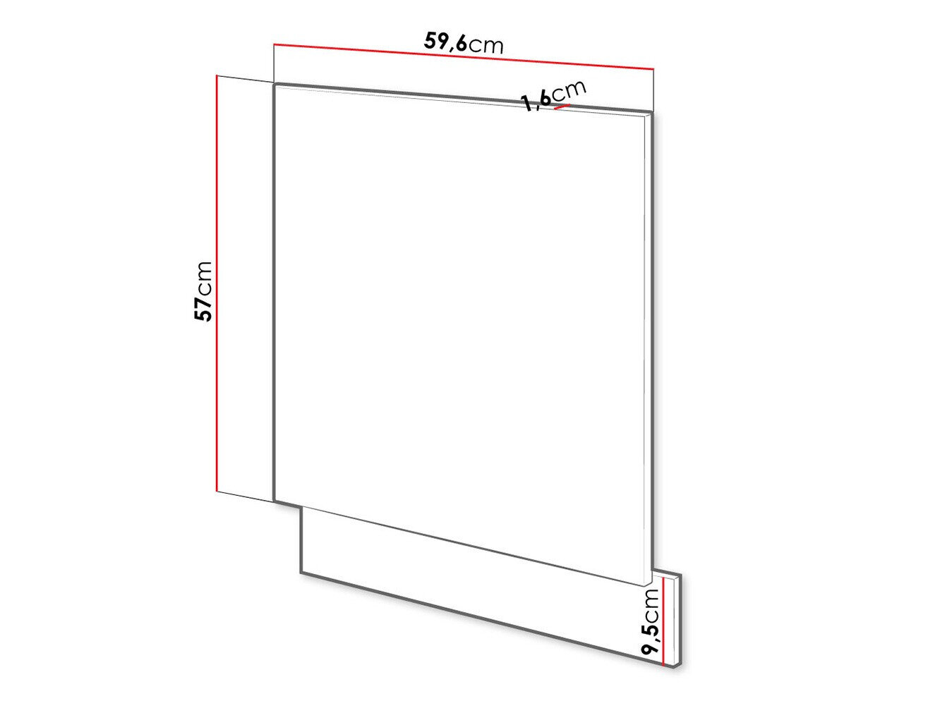 Dør til opvaskemaskine Wood Grey 105