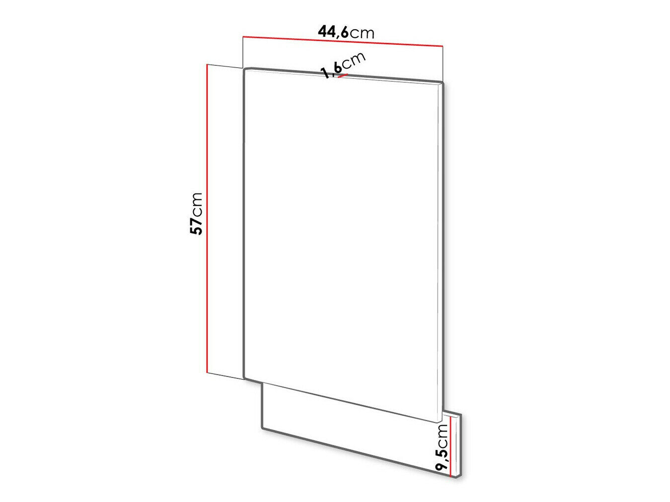 Dør til opvaskemaskine Wood White 106