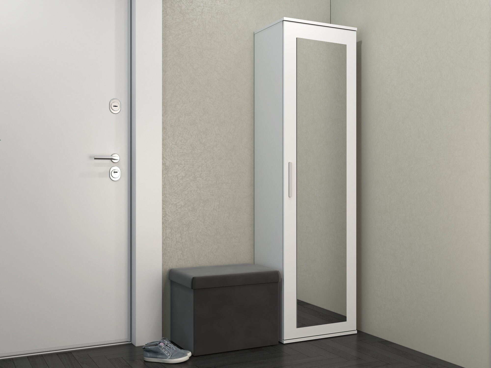 Garderobeskab Mandeville 127 (Mat hvid)