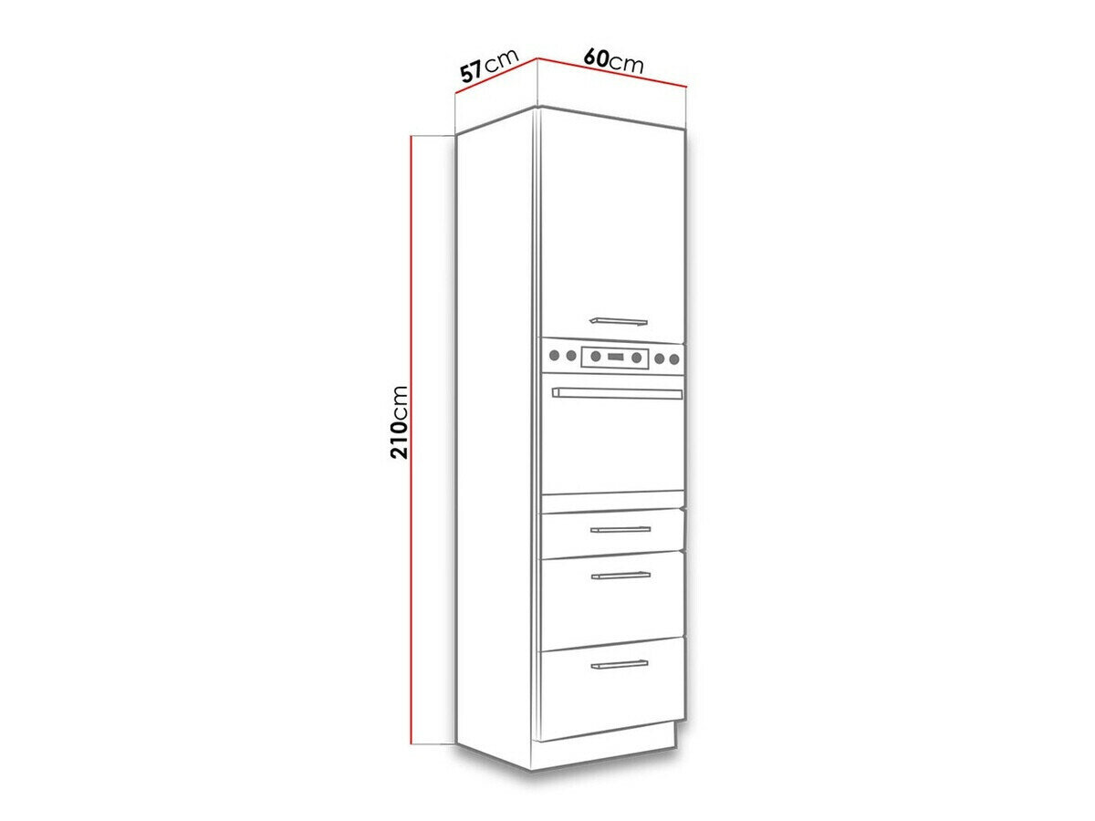 Modulskab til indbyggede apparater Wood Grey 126