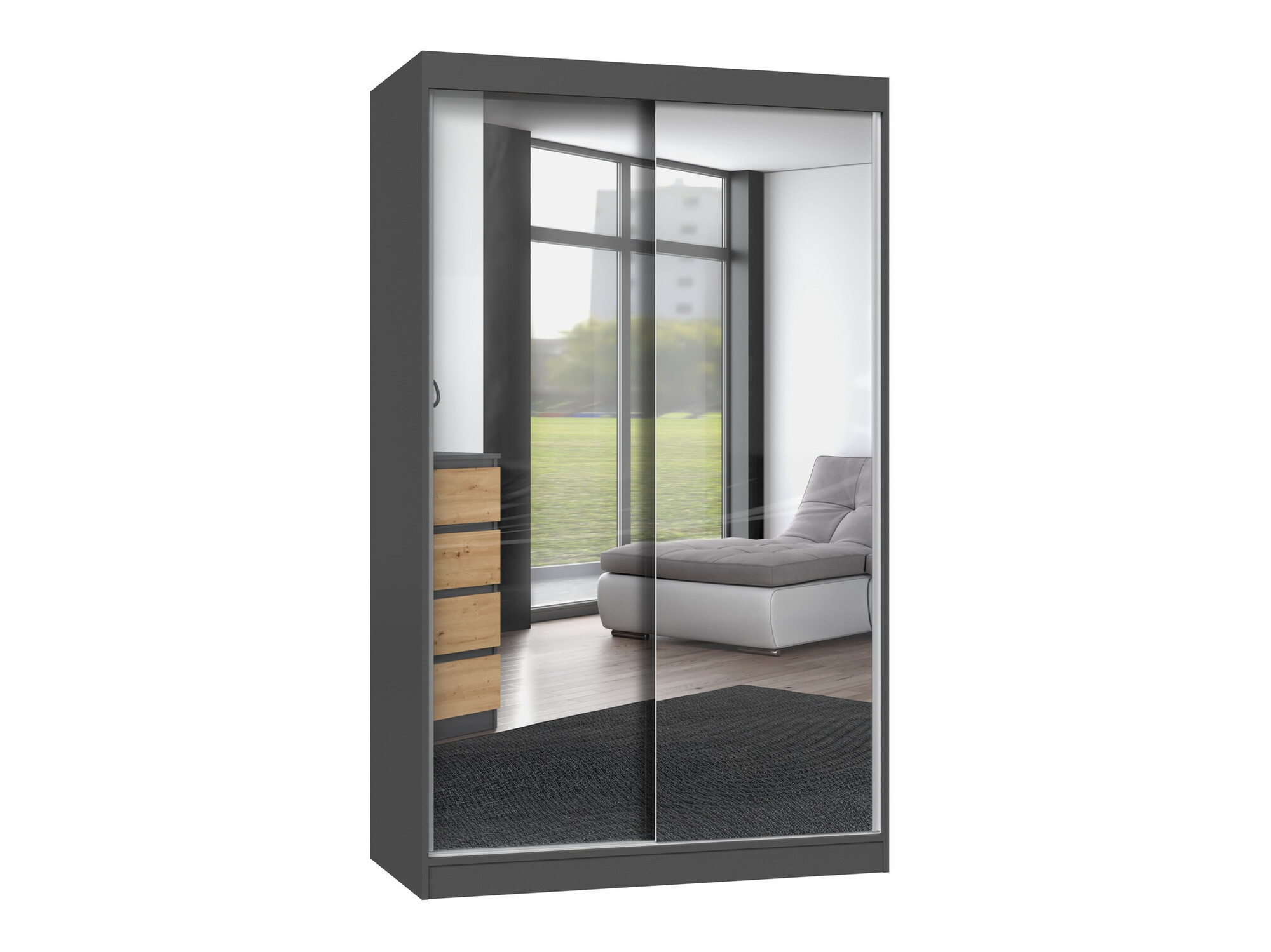 Garderobeskab Mandeville 158 (Antracit)