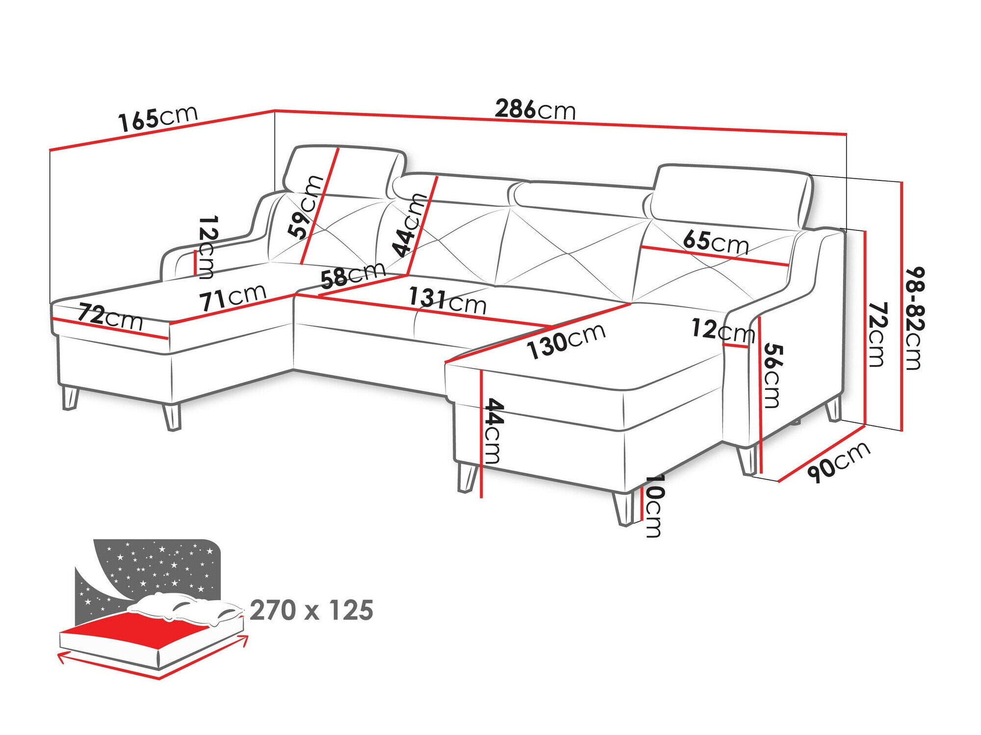 Hjørnesofa Temple 129 (Kronos 05)