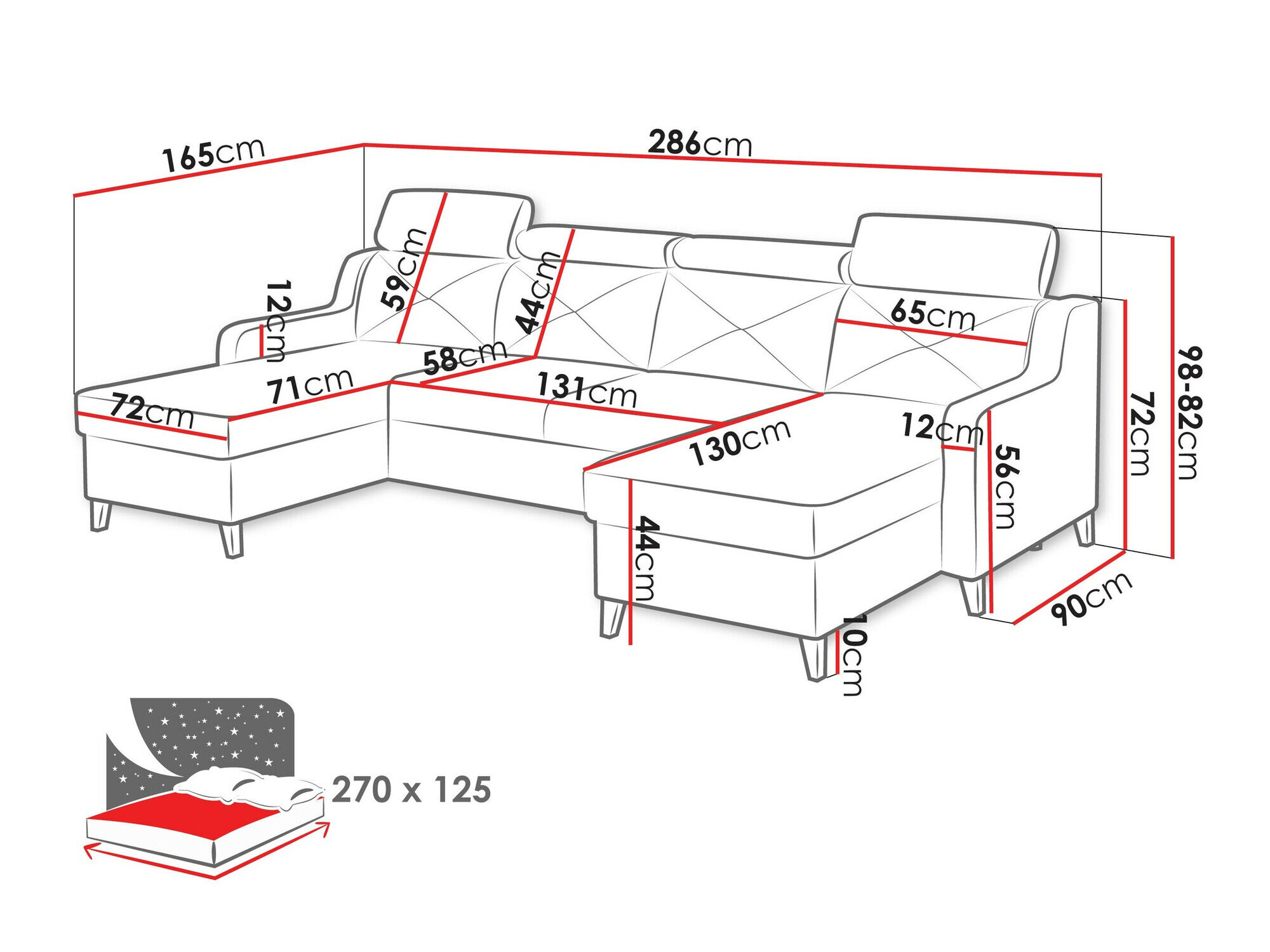 Hjørnesofa Temple 129 (Paros 02)