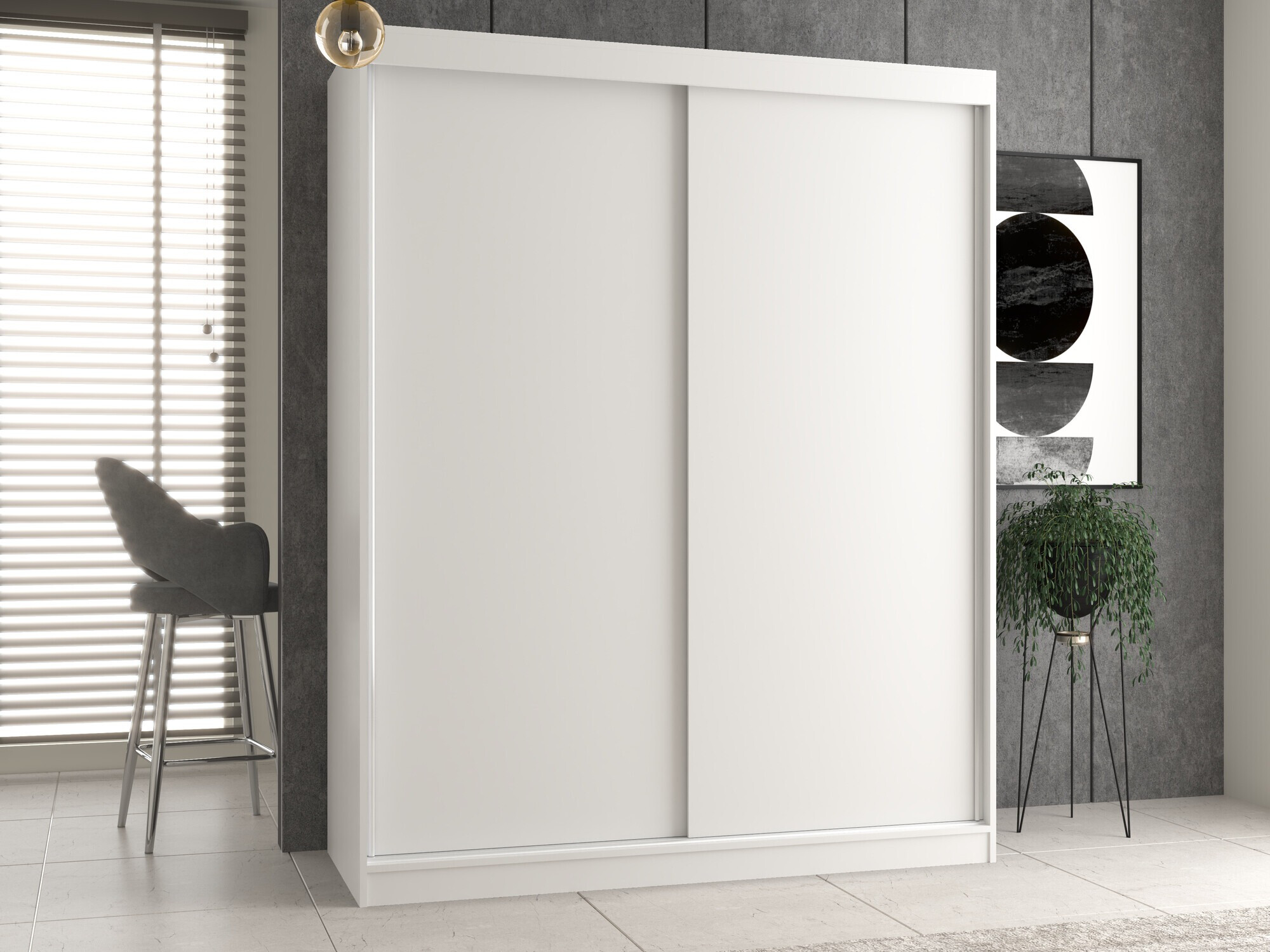 Garderobeskab Mandeville 167 (Hvid)