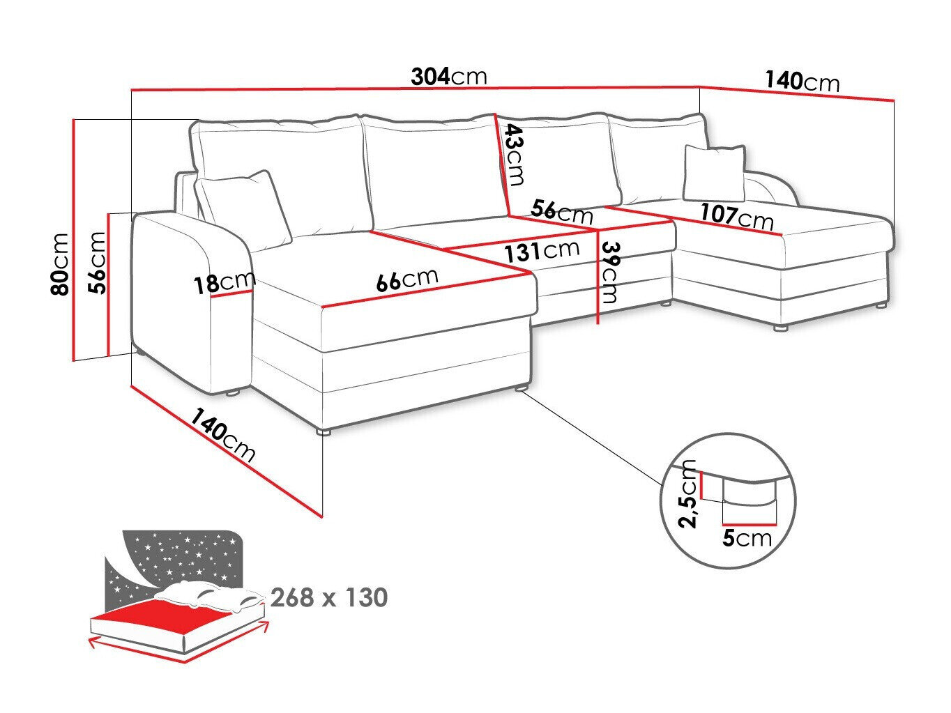 Hjørnesofa Comfivo 297 (Soul 20 + Soul 13)
