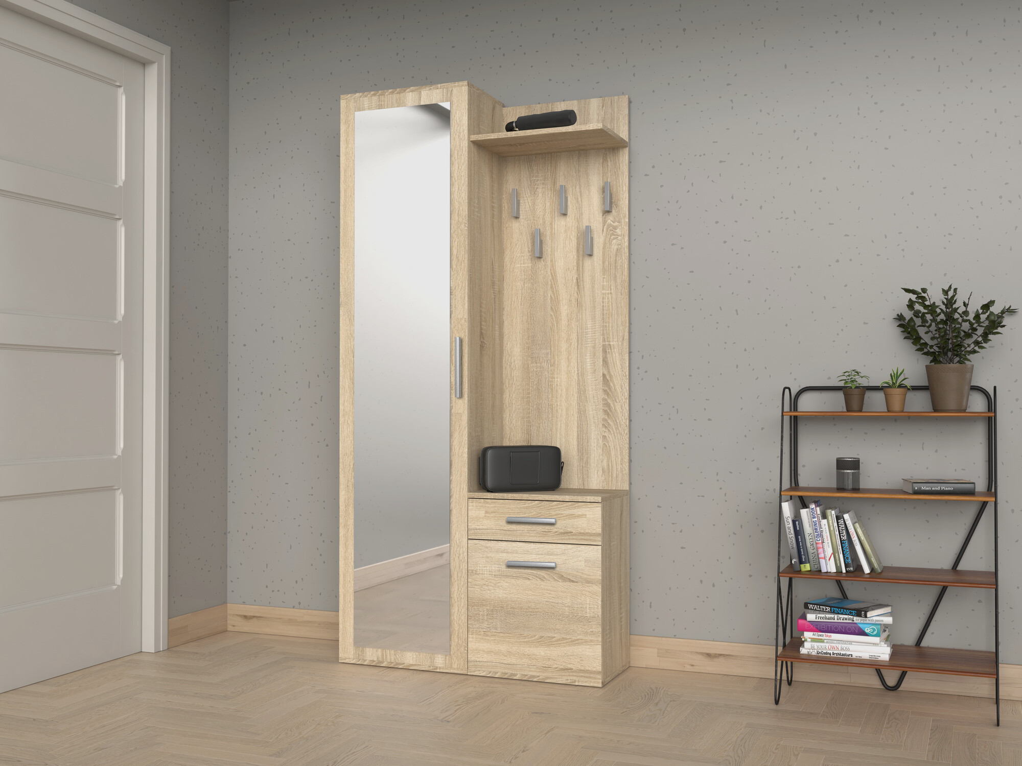 Garderobeskab Mandeville 127 (Sonoma eg)