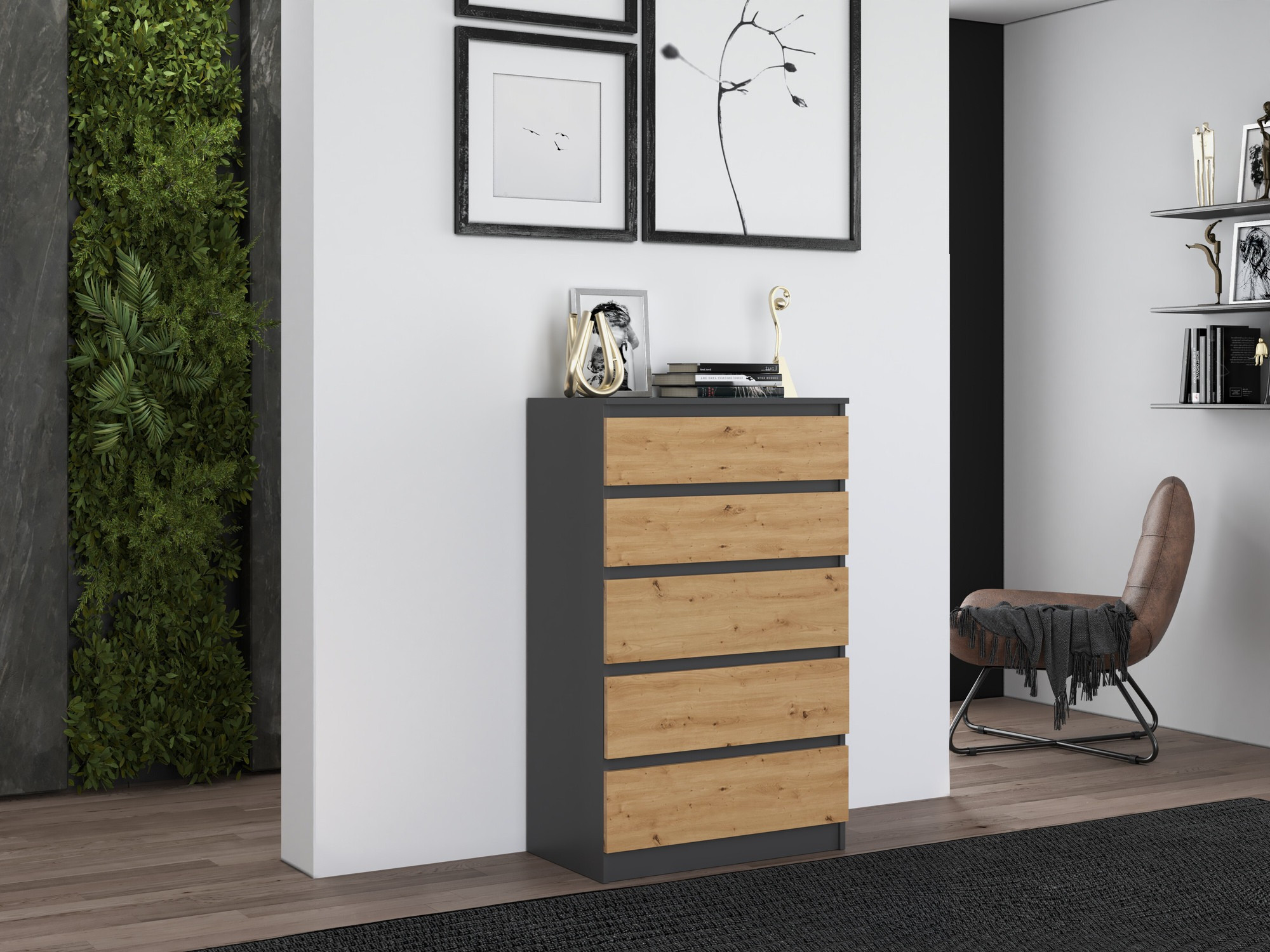 Kommode Elbvelu 104 (Antracit + Artisan eg)
