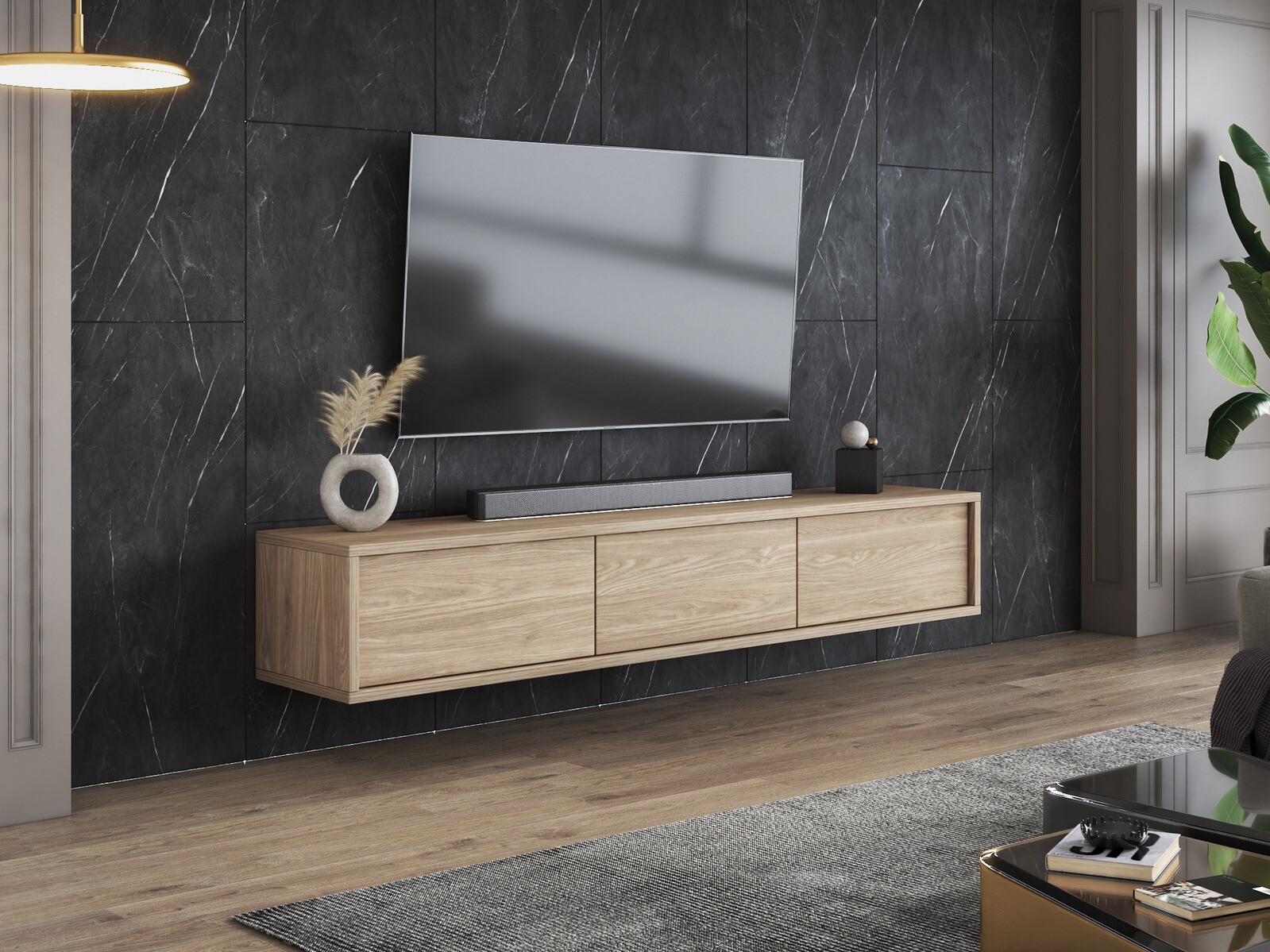 TV-bord Austin 324 (Egetræ)