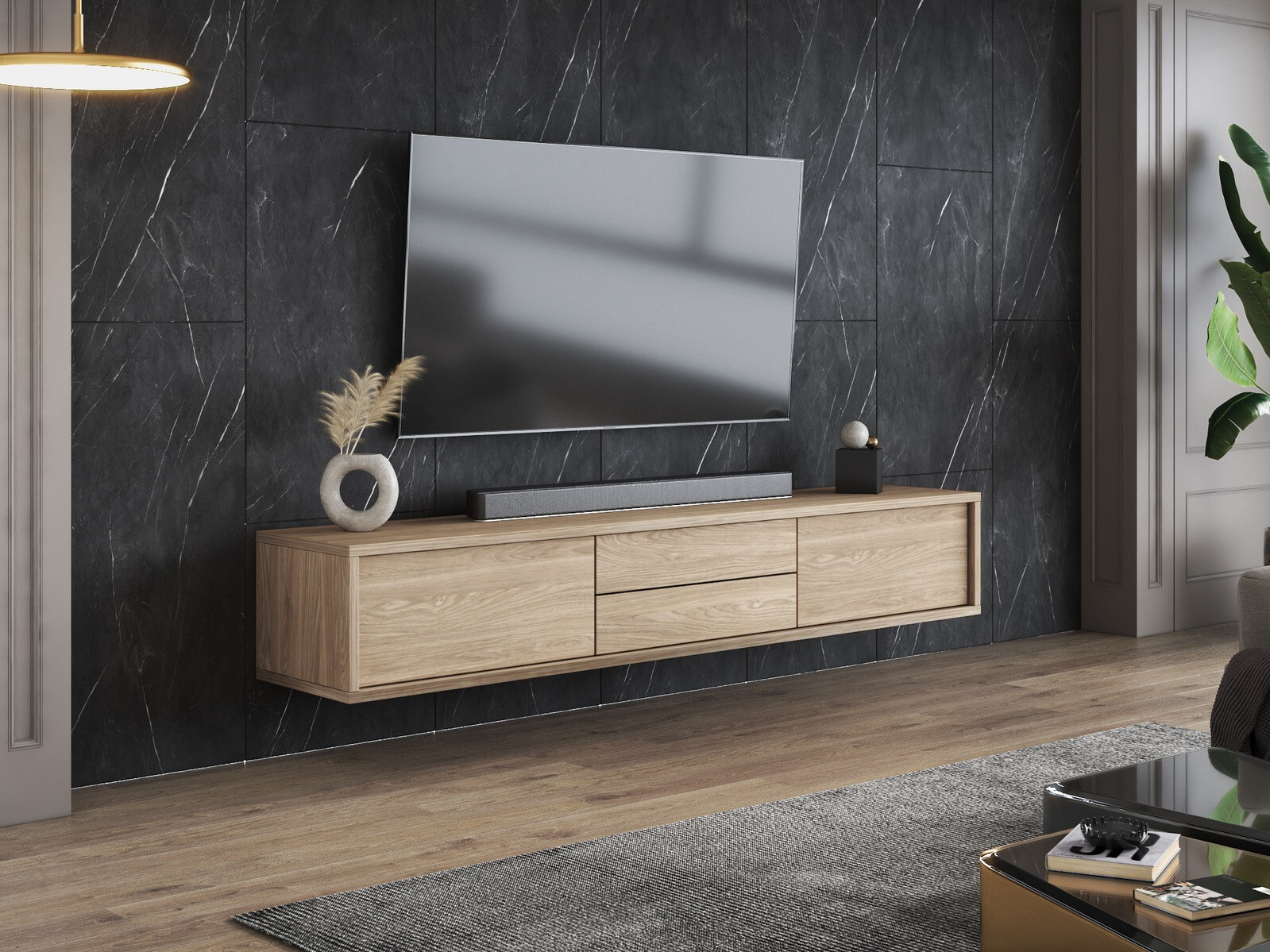 TV-bord Austin 325 (Egetræ)