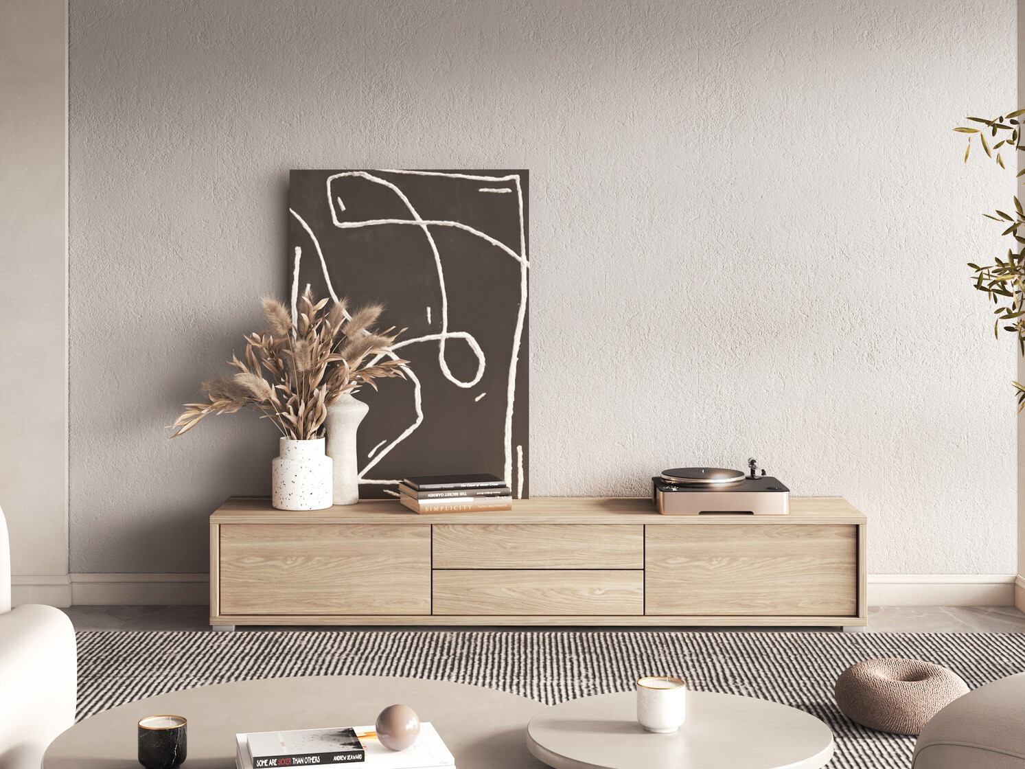 TV-bord Austin 325 (Egetræ)