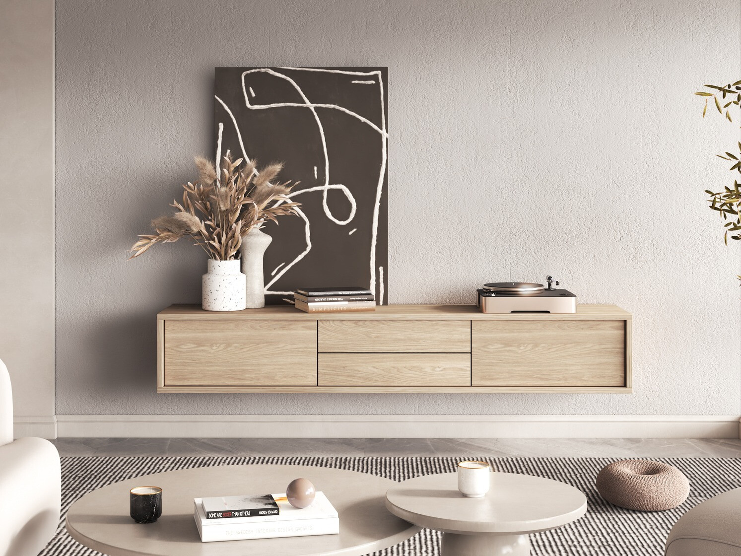 TV-bord Austin 325 (Egetræ)