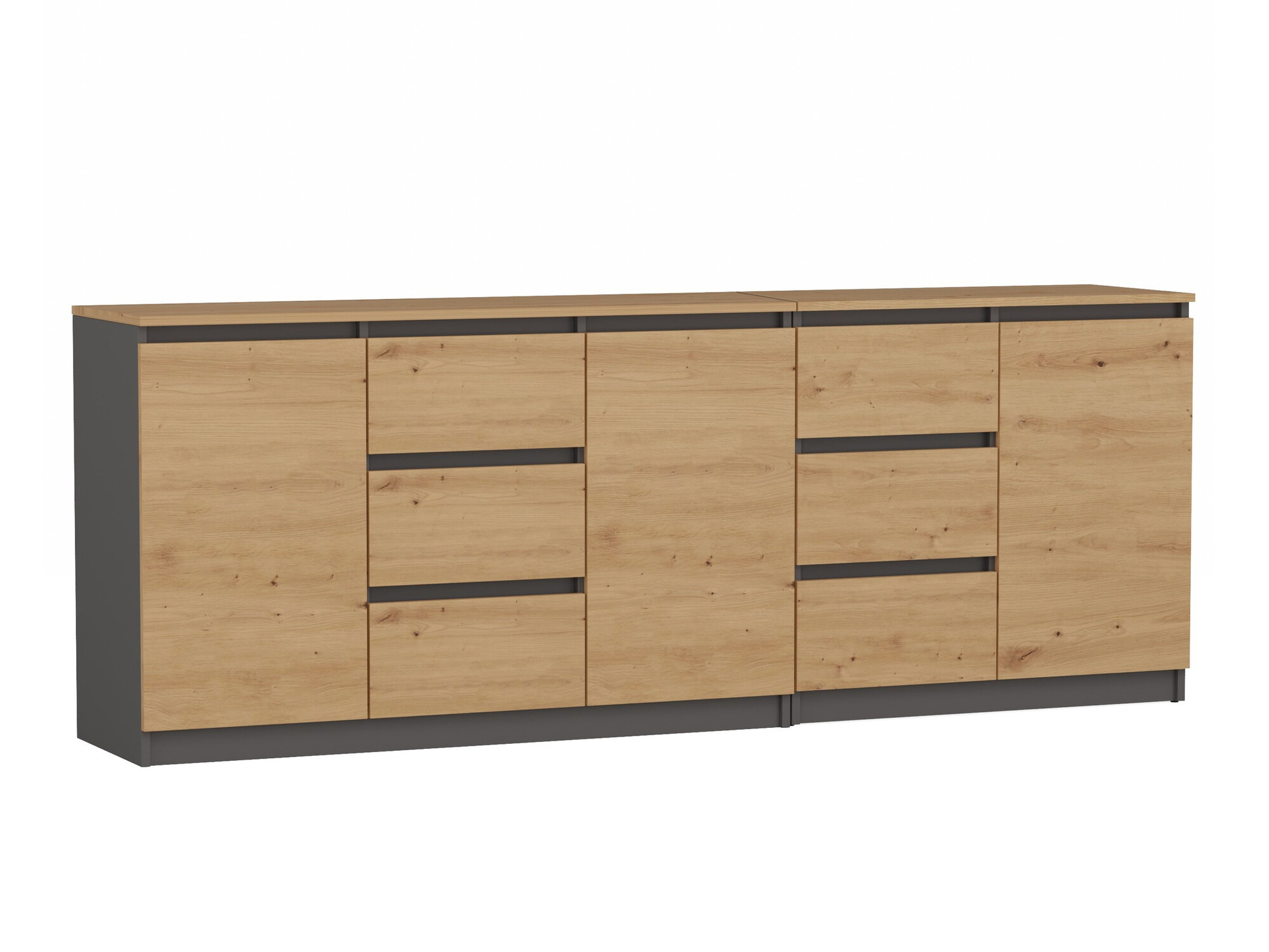 Kommode Elbvelu 109 (Antracit + Artisan eg)