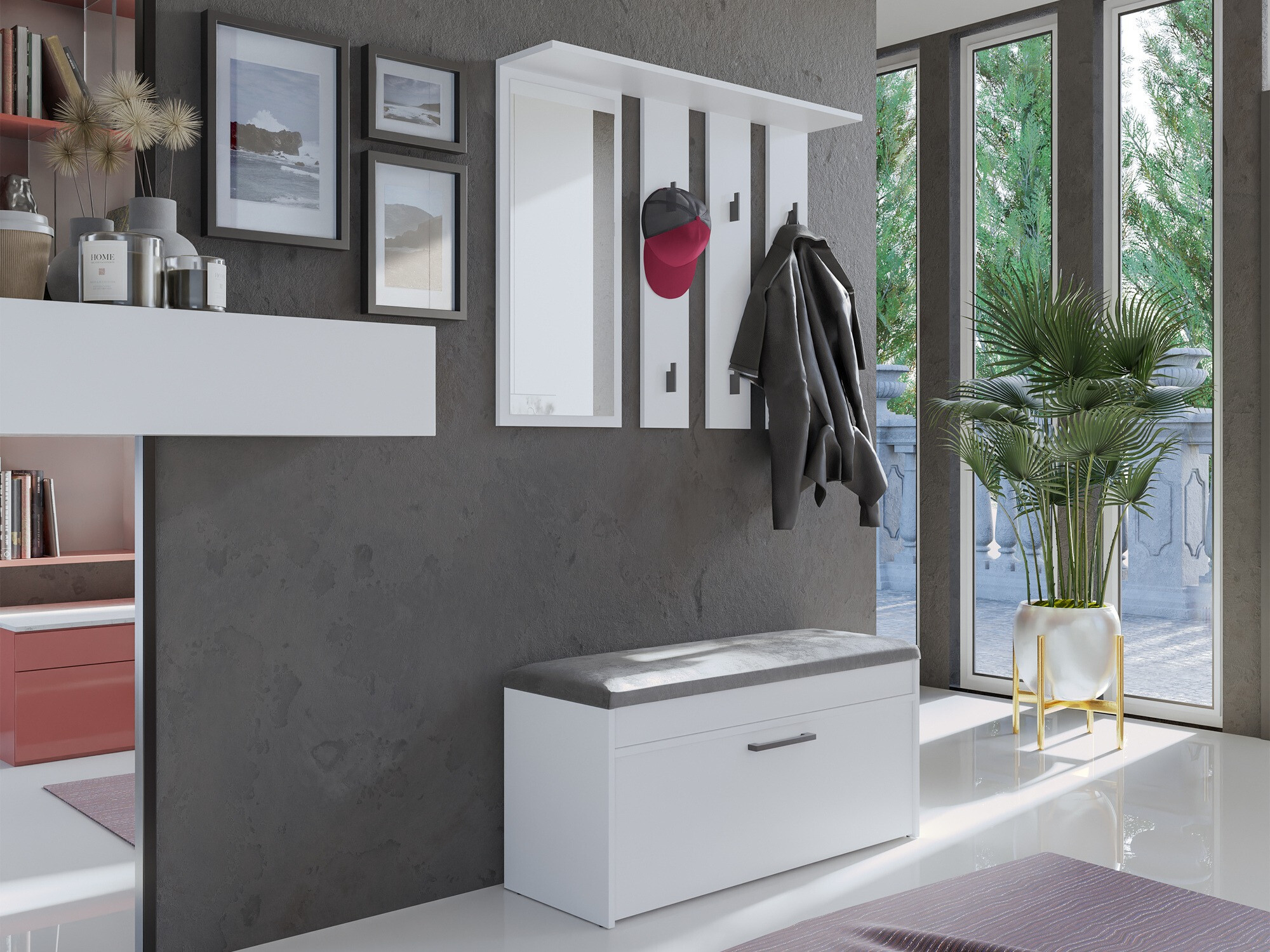 Skoskab Mandeville 216 (Hvid)