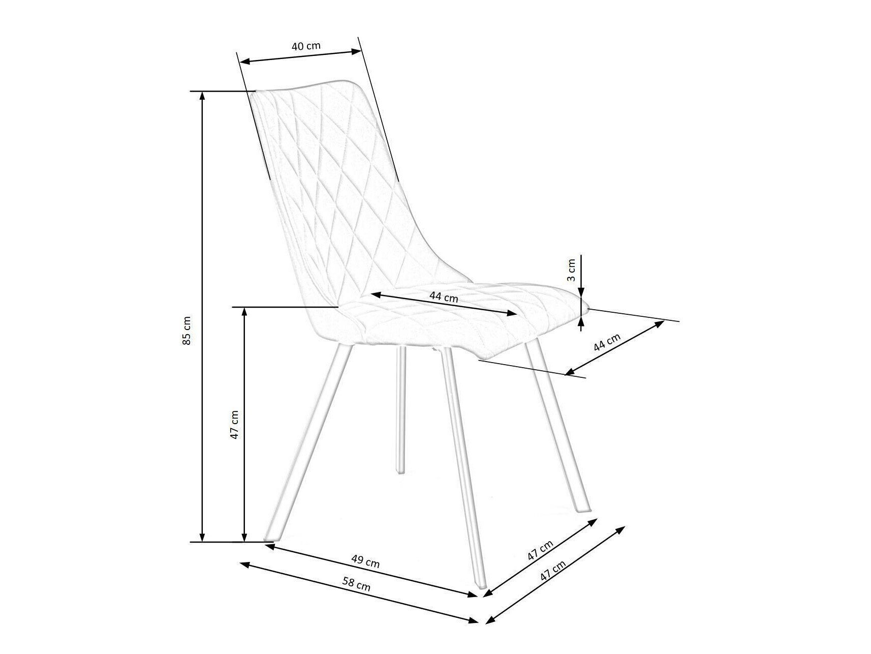 Stol Houston 1233 (Sort)