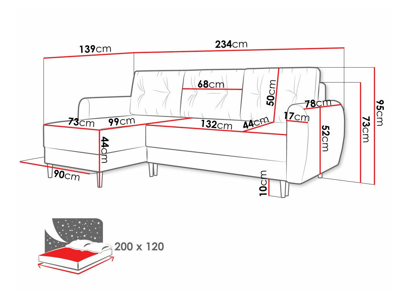 Hjørnesofa Memphis 109 (Itaka 10)