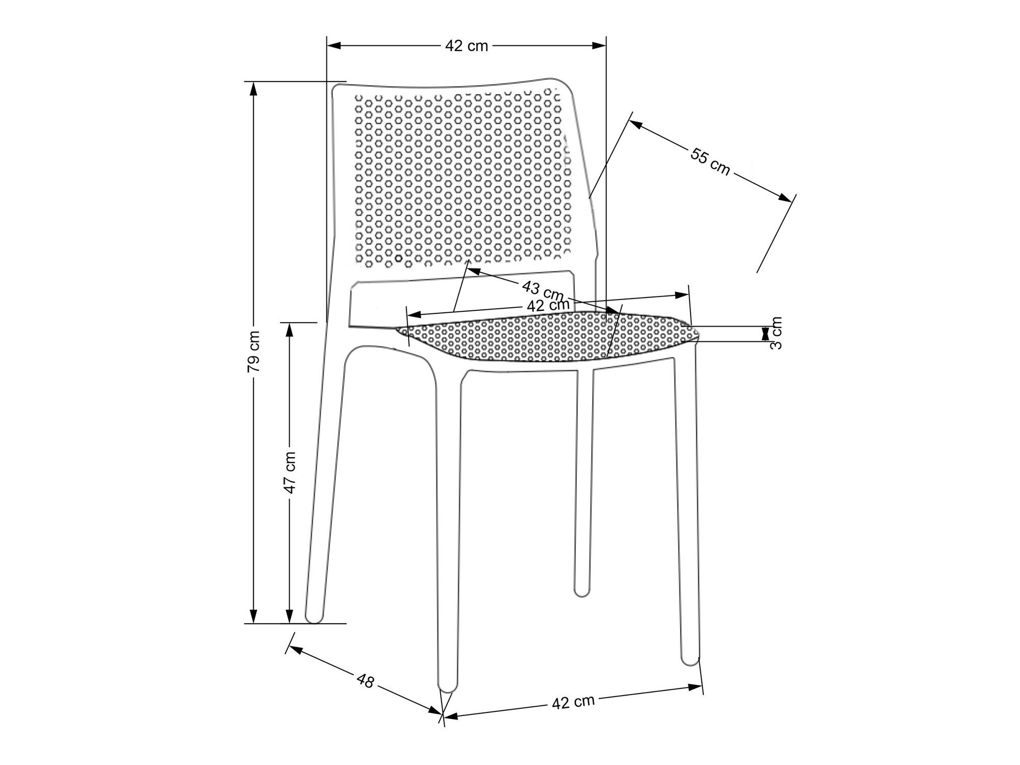 Stol Houston 1648 (Appelsin)