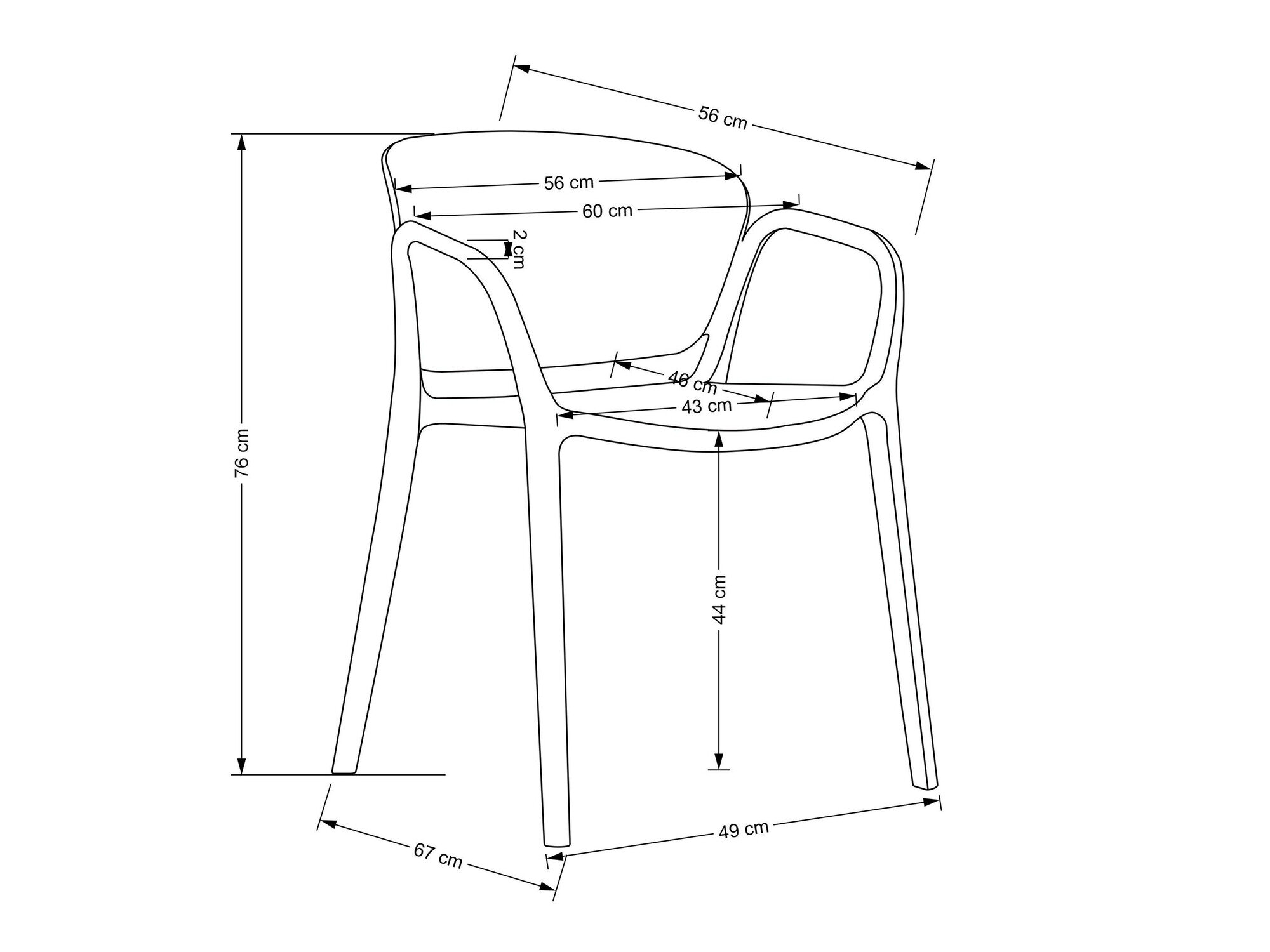 Stol Houston 1736 (Hvid)