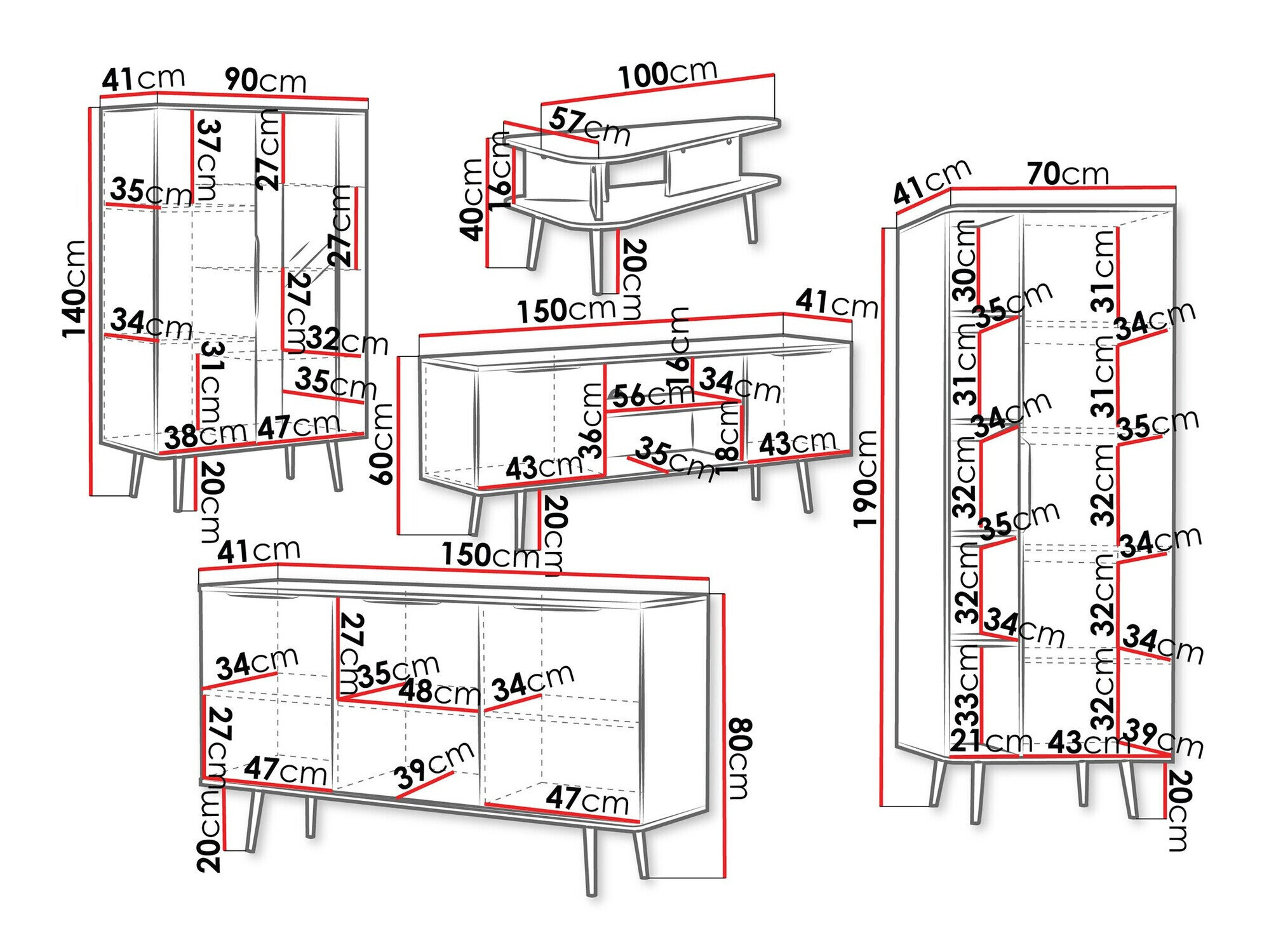 Stuemøbelsæt Livetre 105 (Ja)