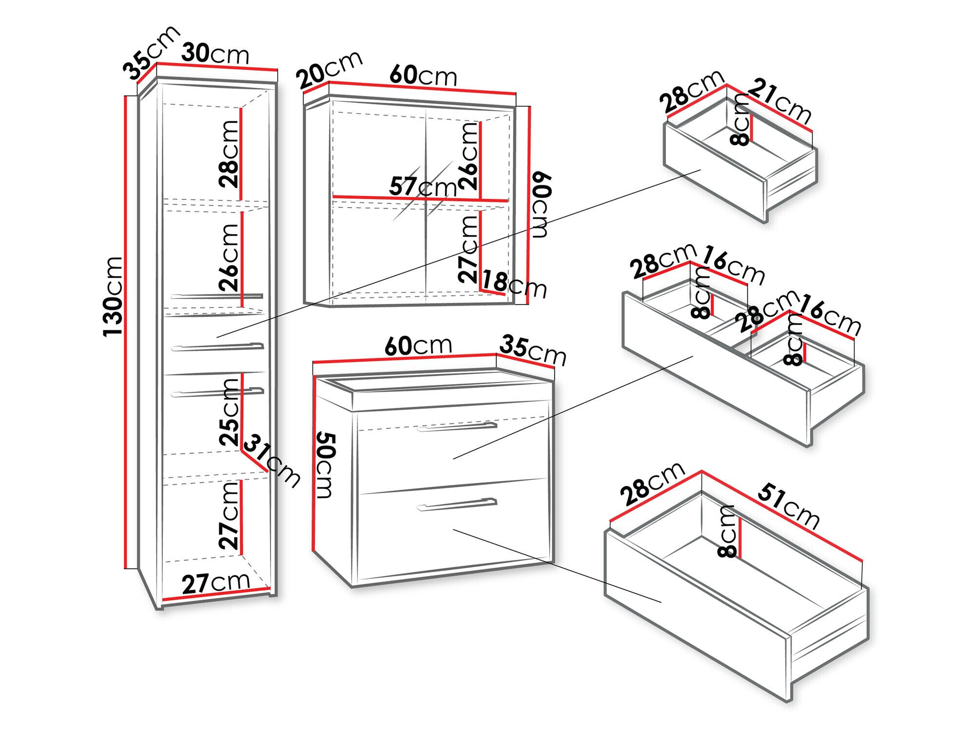 Badeværelsessæt Sarasota 173 (Wotan eg)