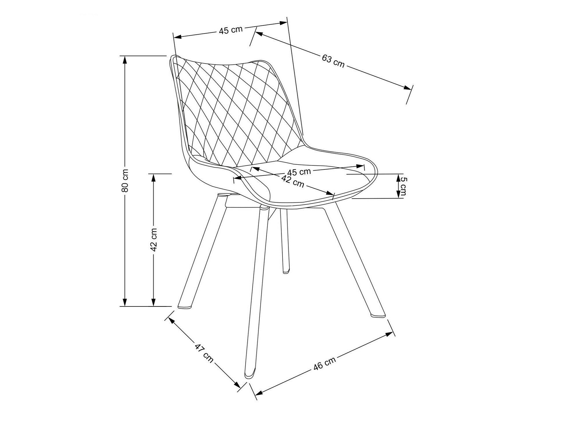 Stol Houston 1442 (Sort)