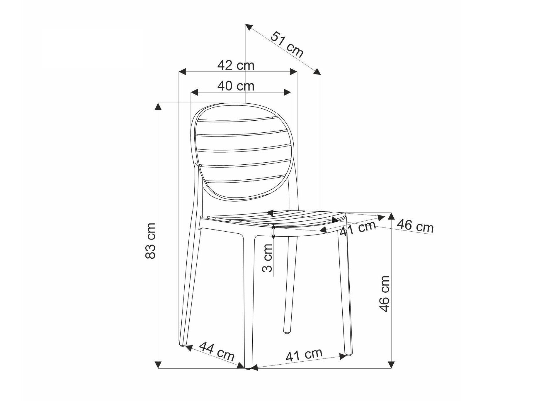 Stol Houston 1670 (Lysebrun + Hvid)